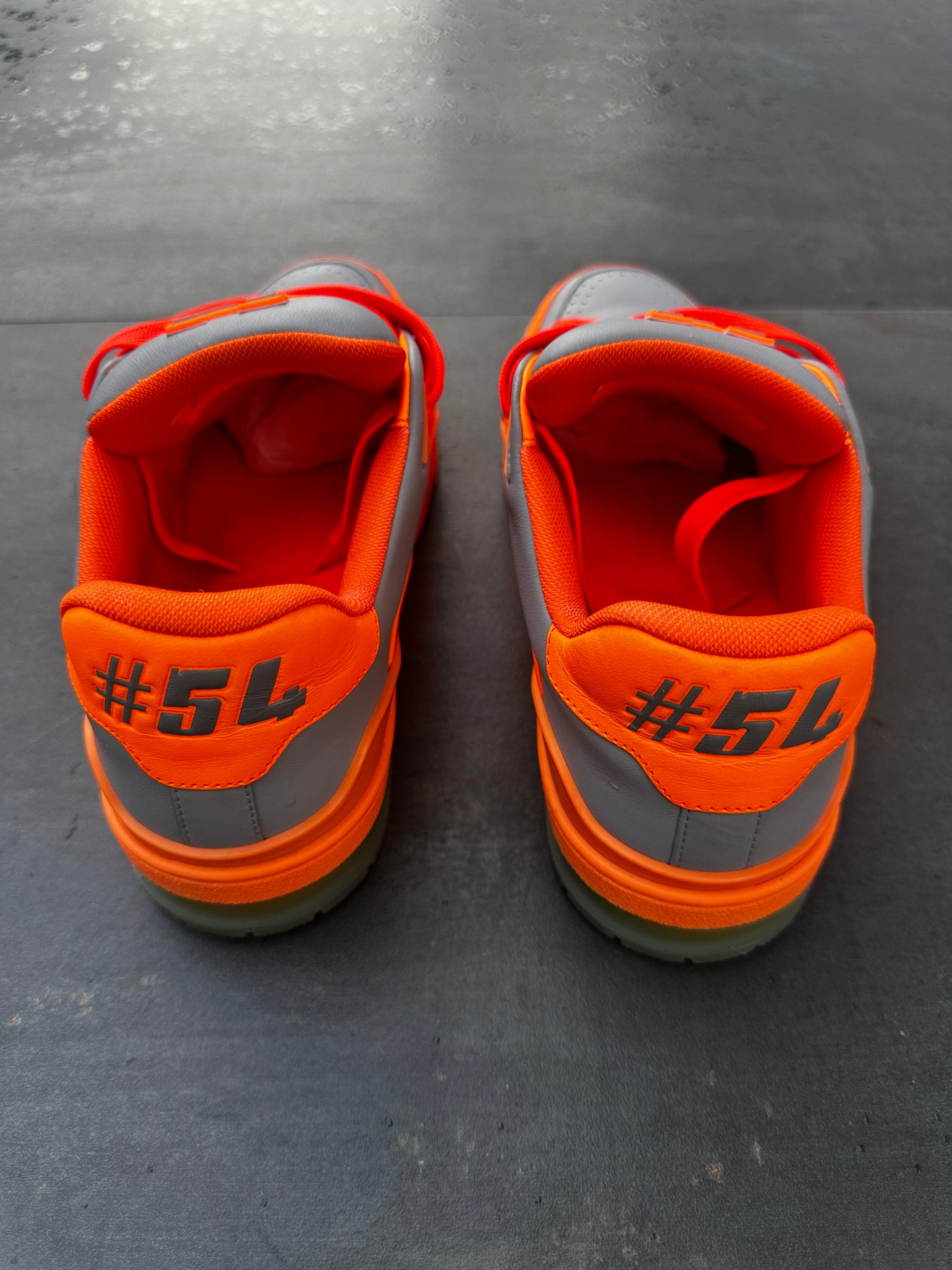 Louis Vuitton Trainer Sneaker – Orange/Grey (Size 6)