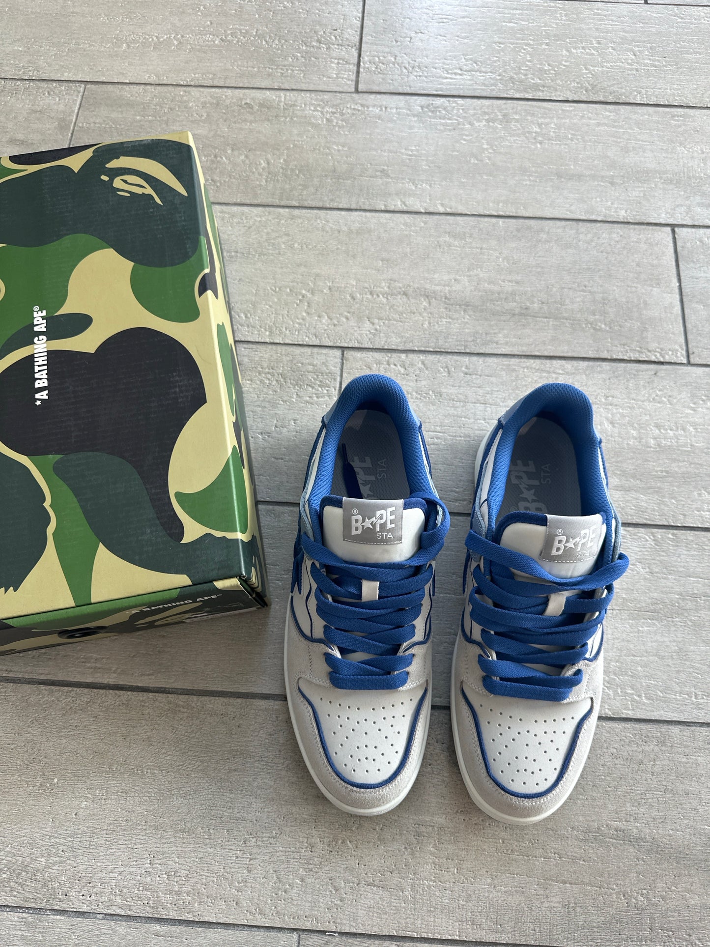 BAPE STA 93 Low – Blue & White (with OG Box) SZ-43