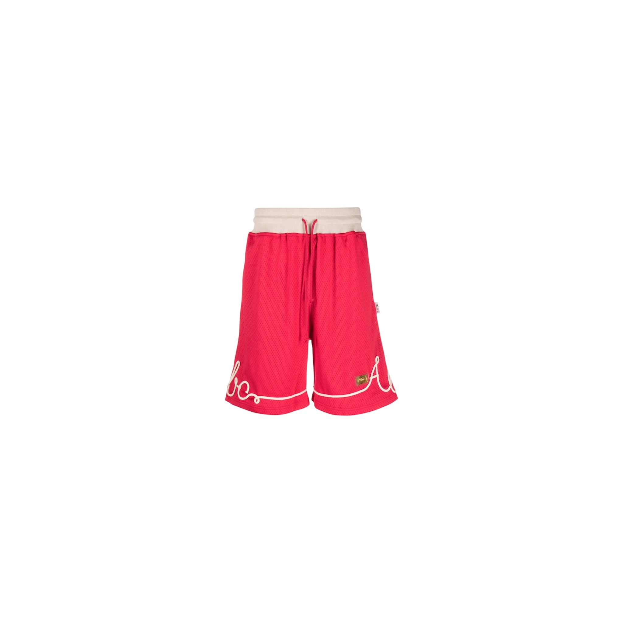 Advisory Board Crystals Script Mesh Shorts – Red