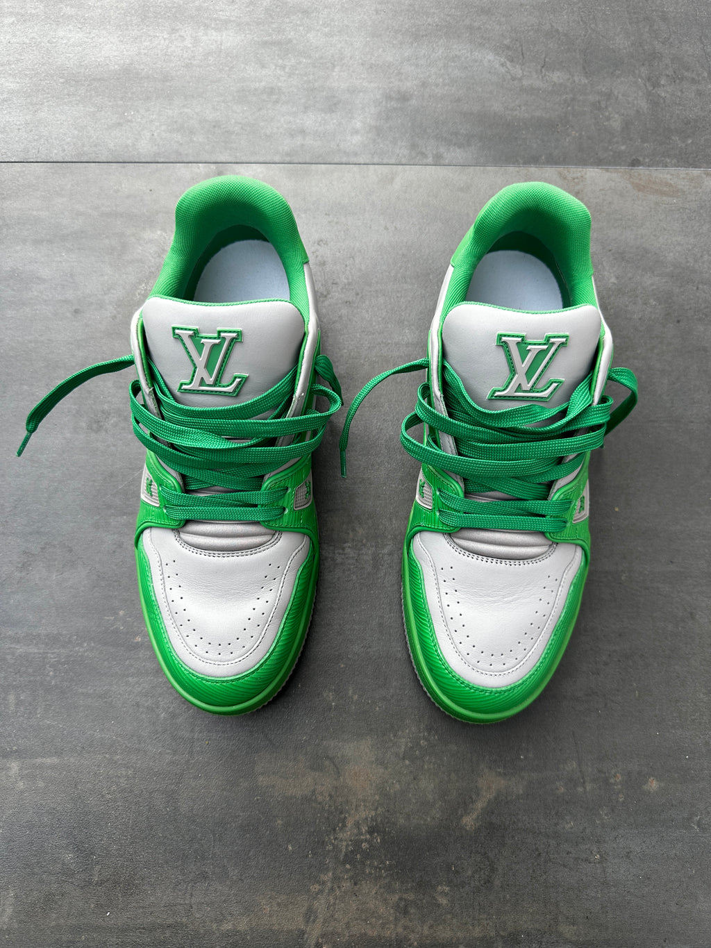 Louis Vuitton Trainer Sneaker – Green/White (Size 6)
