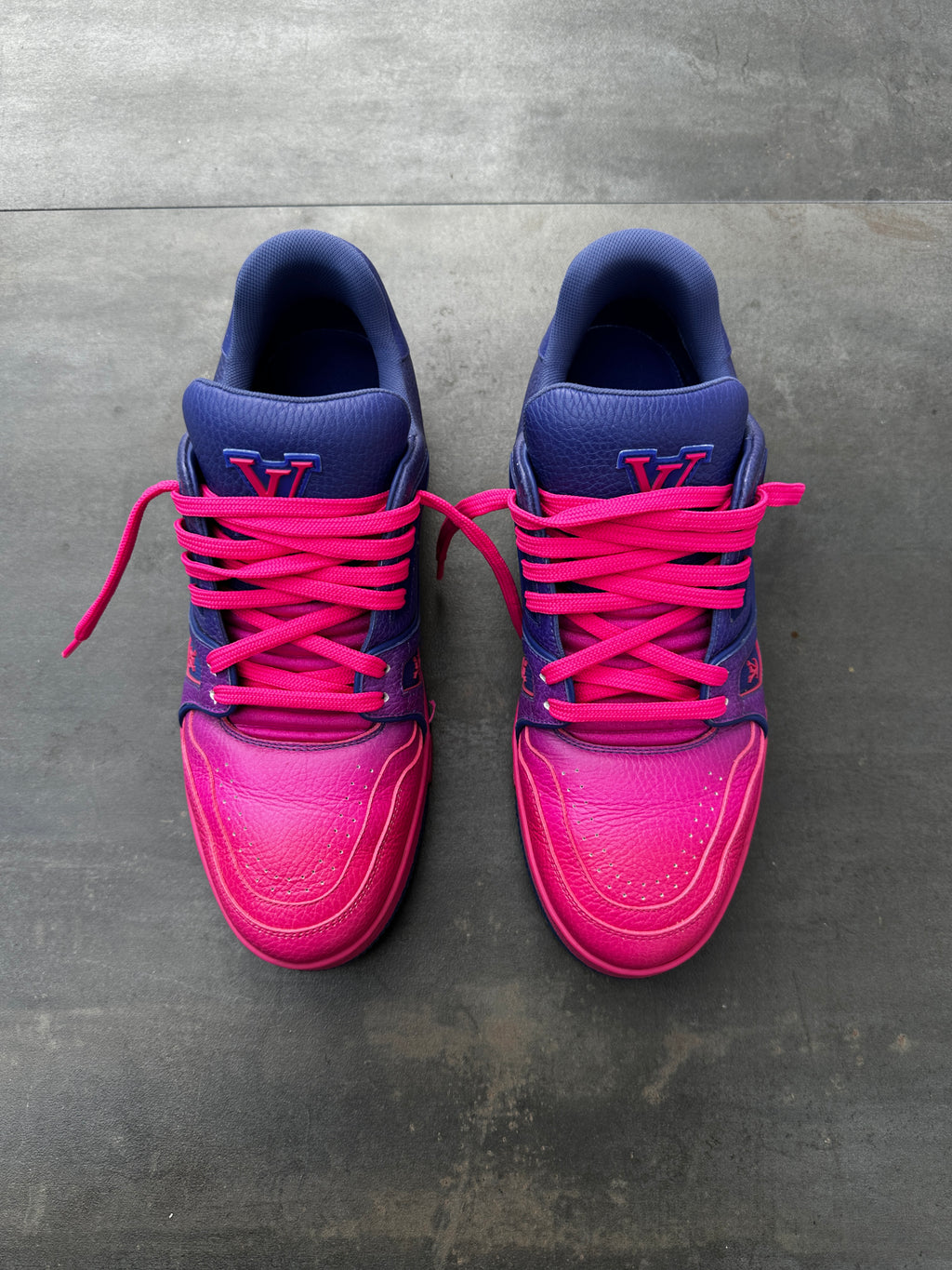 Louis Vuitton Trainer Sneaker #54 Pink/Blue – Size 6