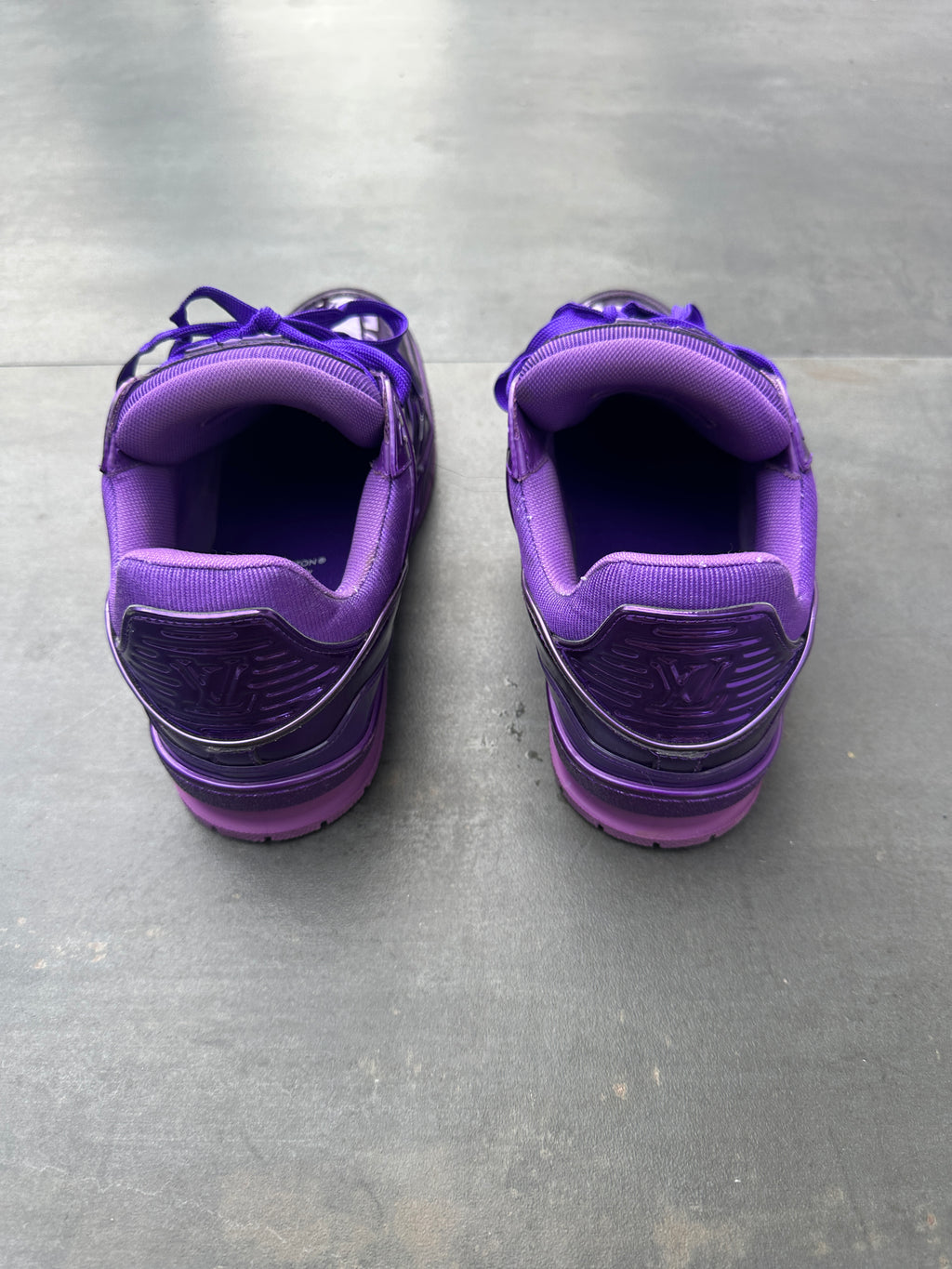 Louis Vuitton Trainer Sneaker – Purple Patent (Size 6)
