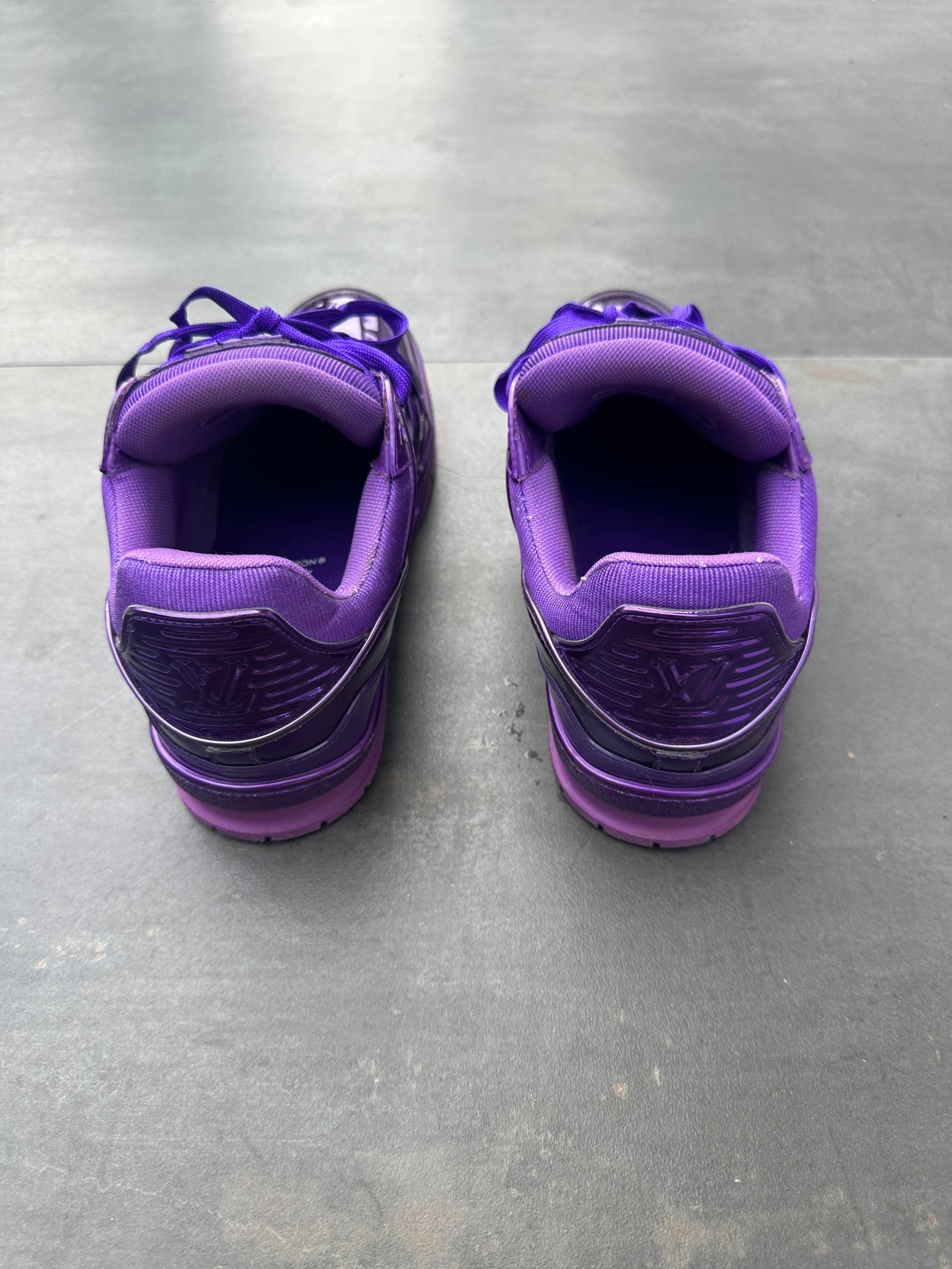 Louis Vuitton Trainer Sneaker – Purple Patent (Size 6)