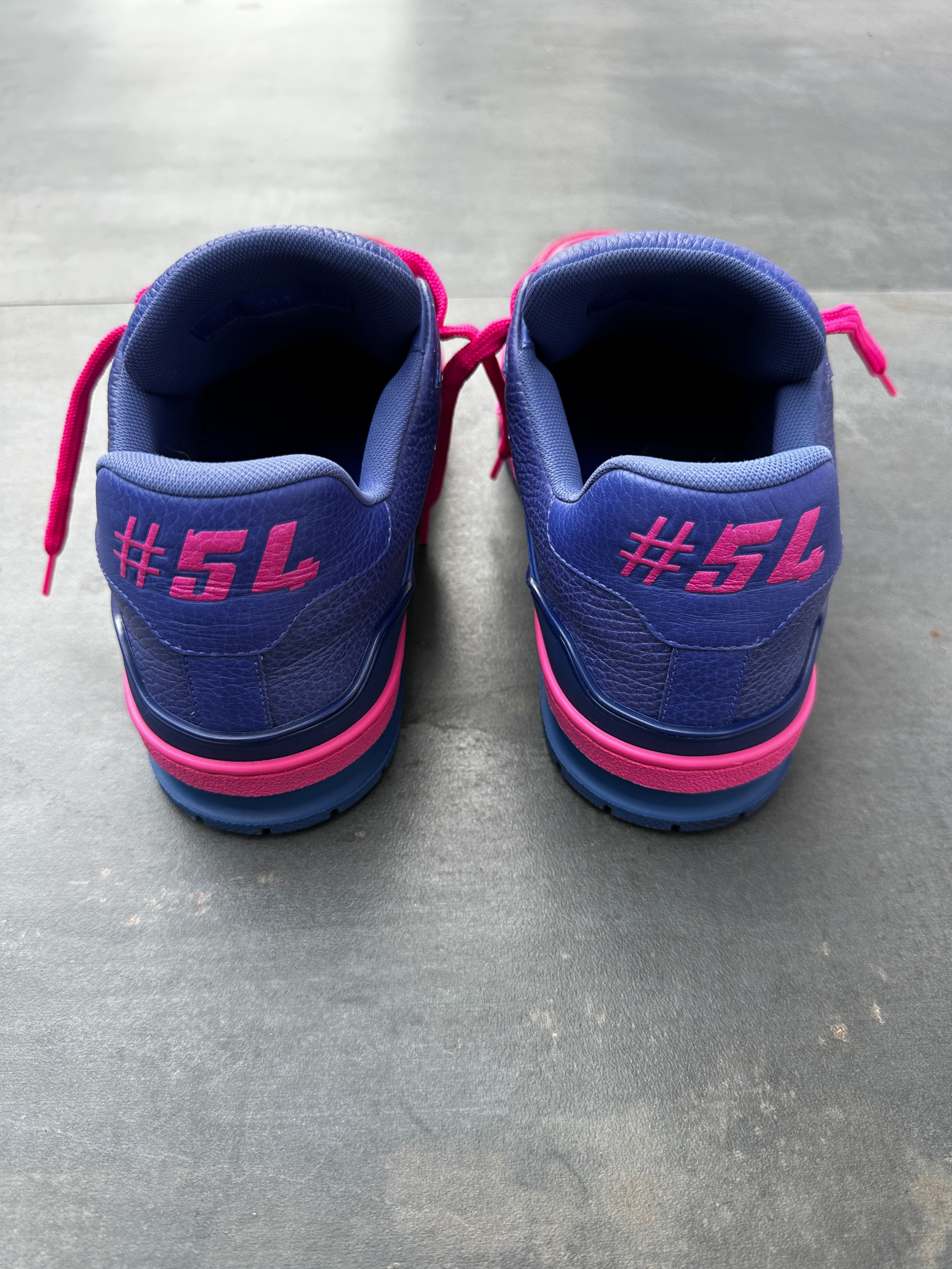 Louis Vuitton Trainer Sneaker #54 Pink/Blue – Size 6