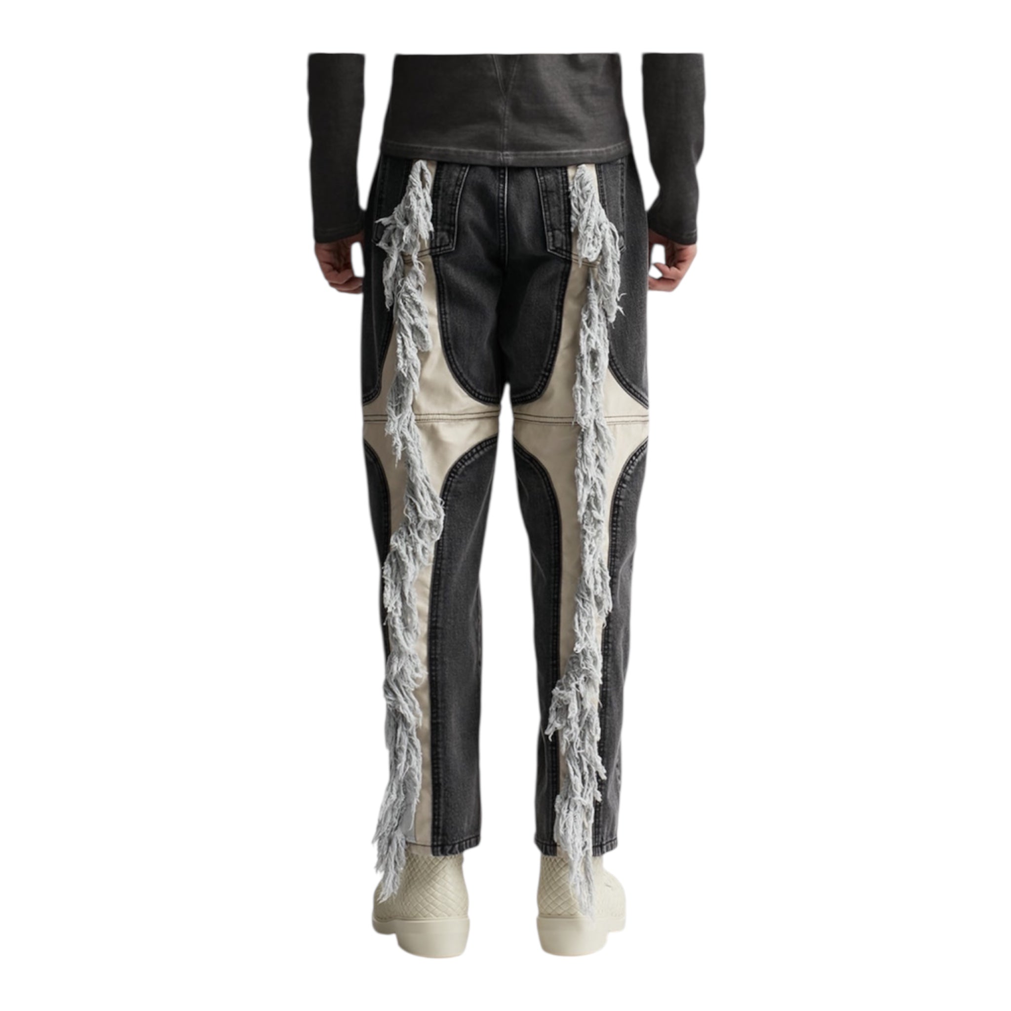 Thug Club Fringe Panel Denim – Black/White (Size 32)