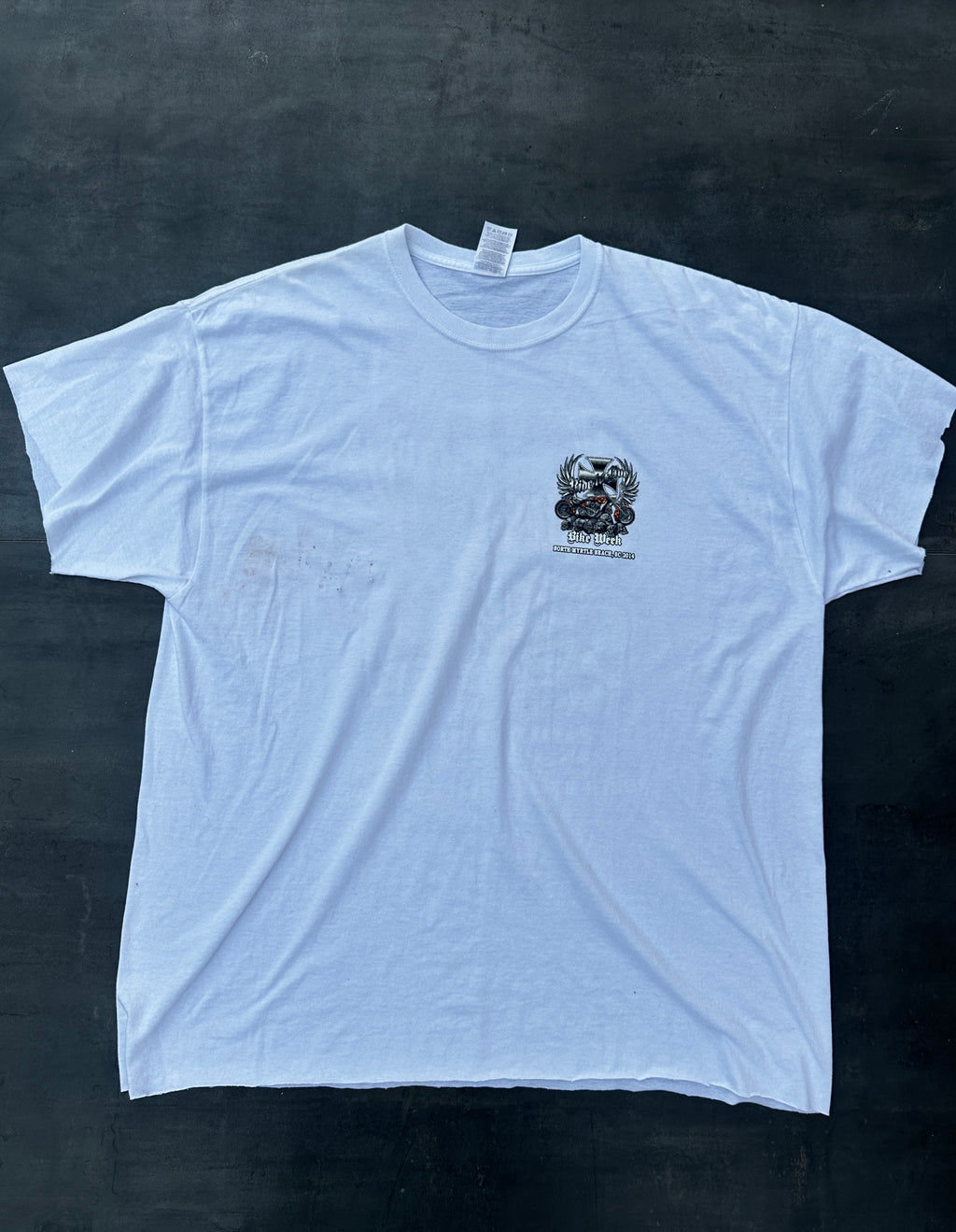 Vintage Ride to Live Bike Week Tee – White (Sz 2XL)