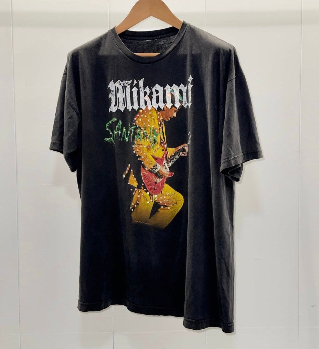 MIKAMI × Santana — One-of-One Crystal Tee XL