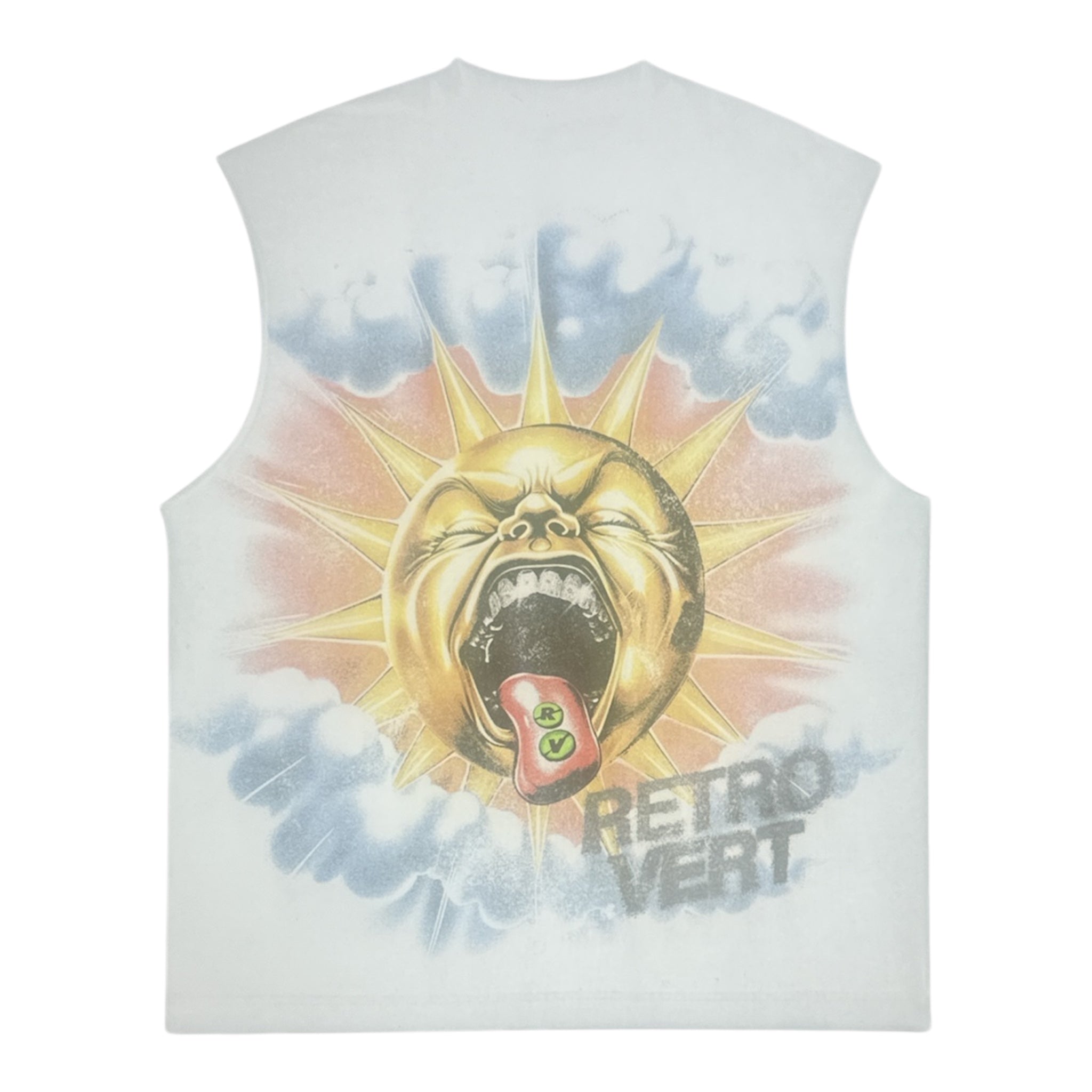 RETROVERT Sun Trip Tank | Cut-Off Vintage Graphic Shirt