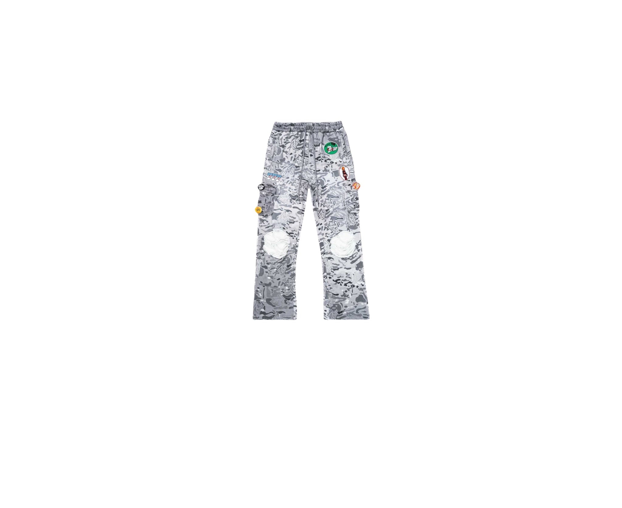 Triple 7 Camo Patchwork Cargo Pants (Used 8.5/10)