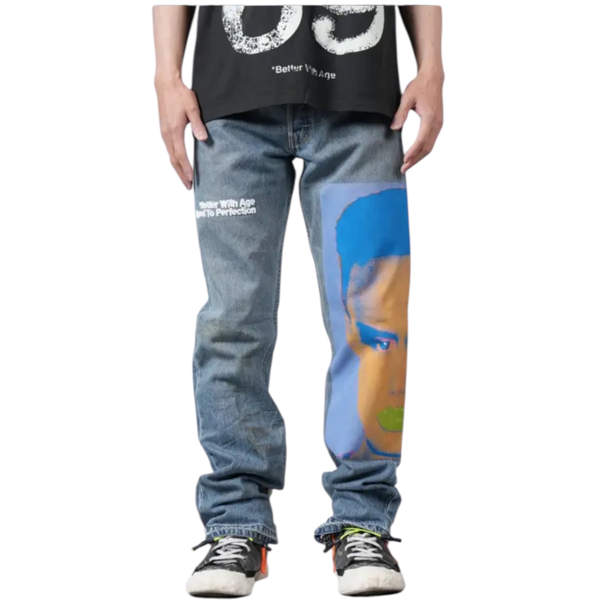 Better With Age “Grace Jones” Hand-Painted Denim