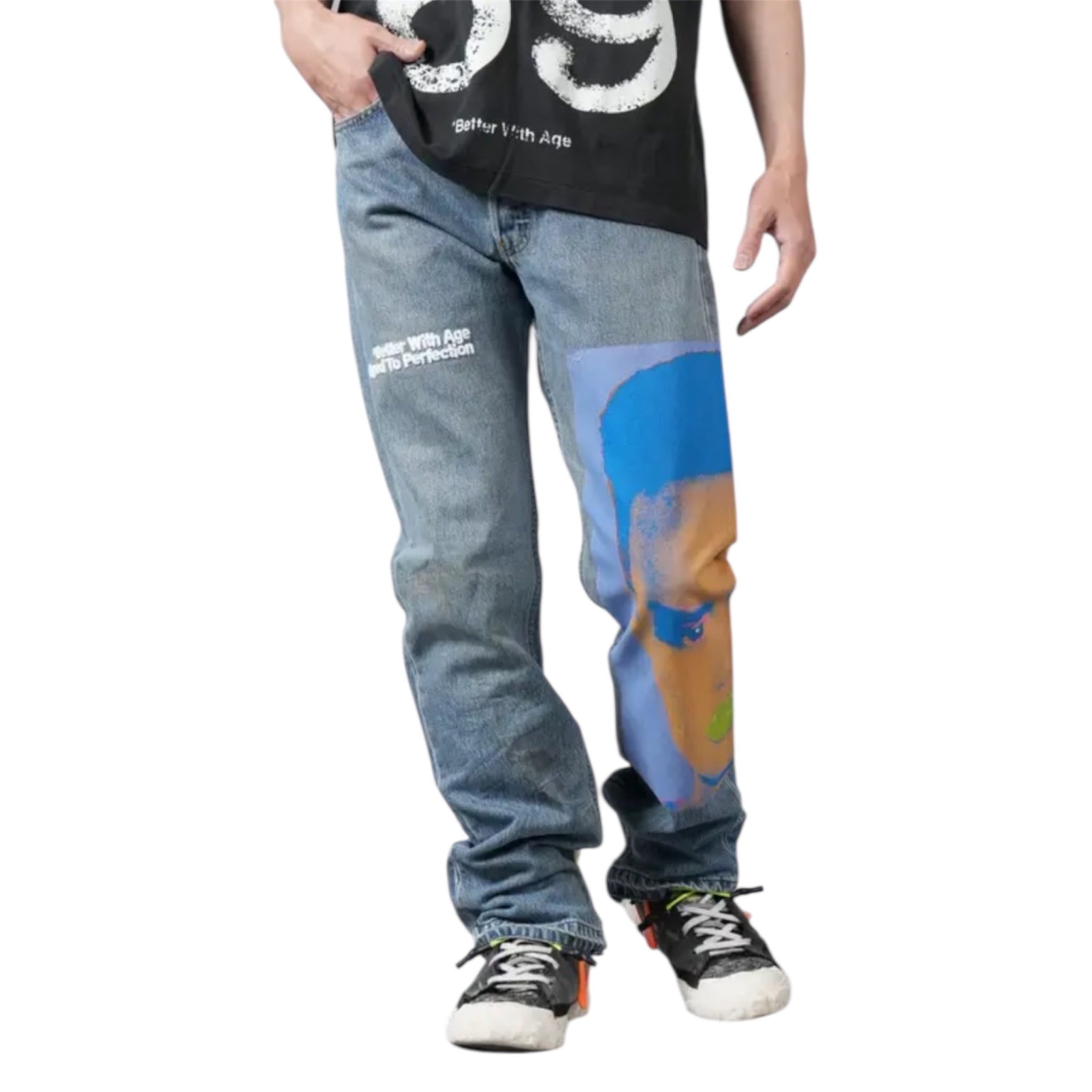 Better With Age “Grace Jones” Hand-Painted Denim