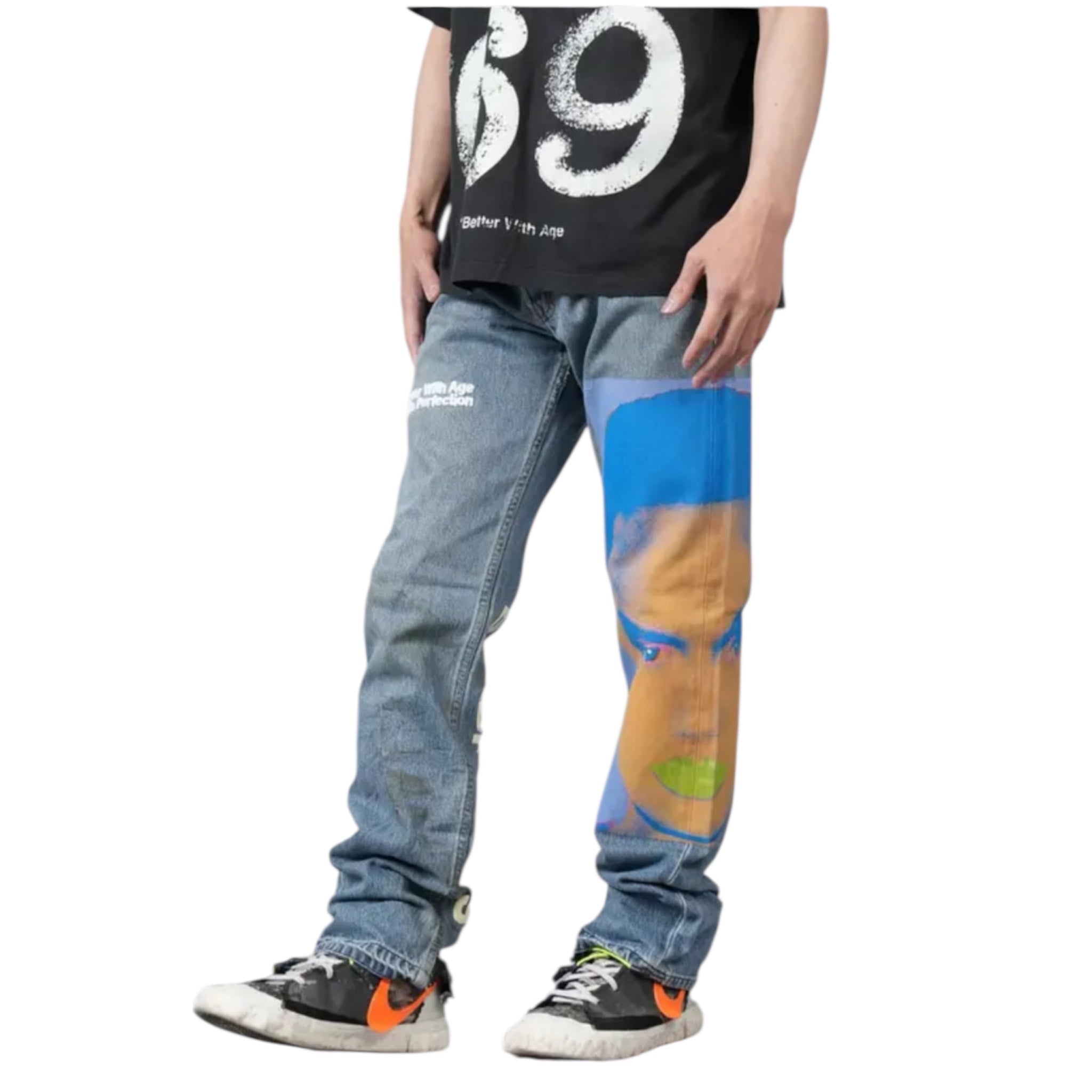 Better With Age “Grace Jones” Hand-Painted Denim