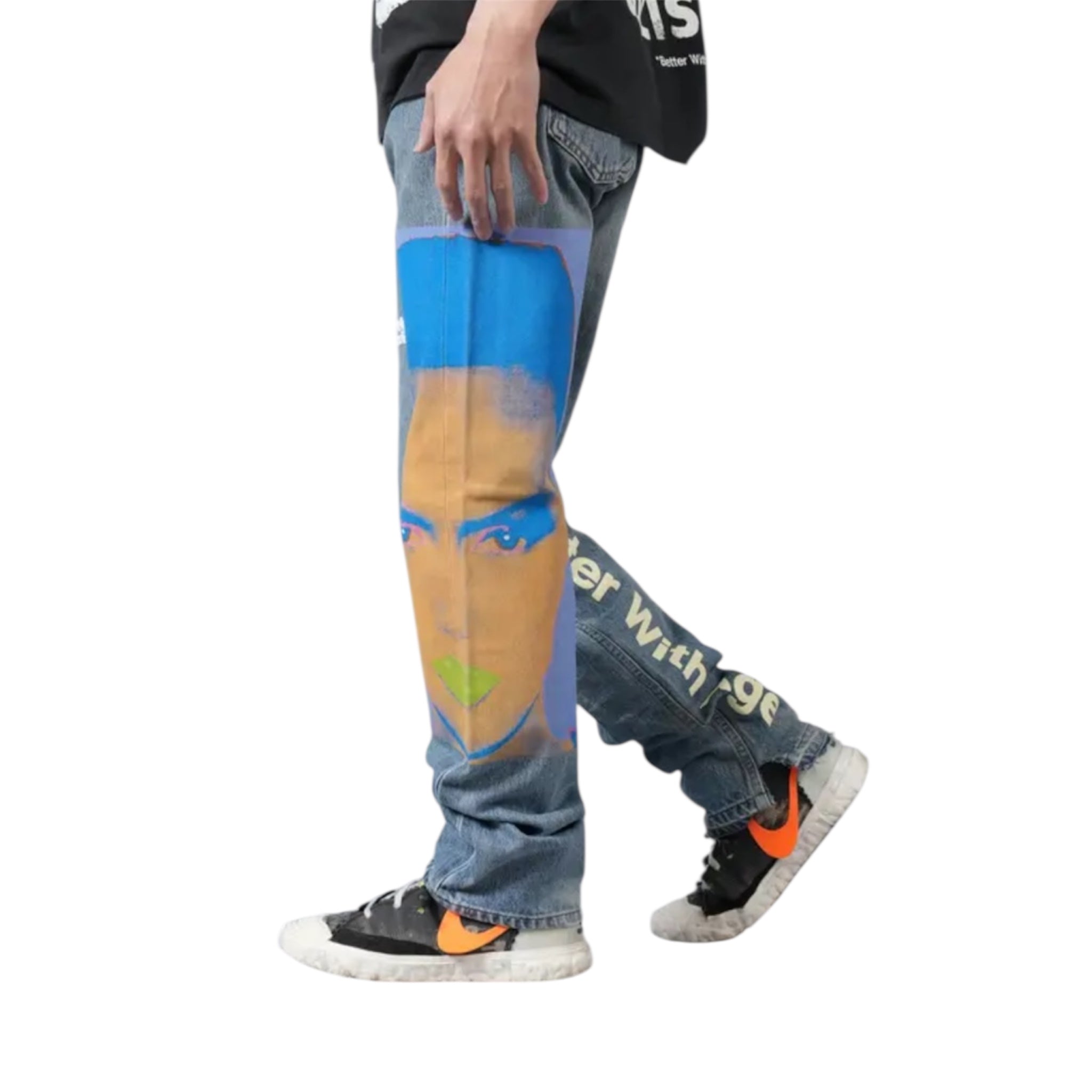 Better With Age “Grace Jones” Hand-Painted Denim