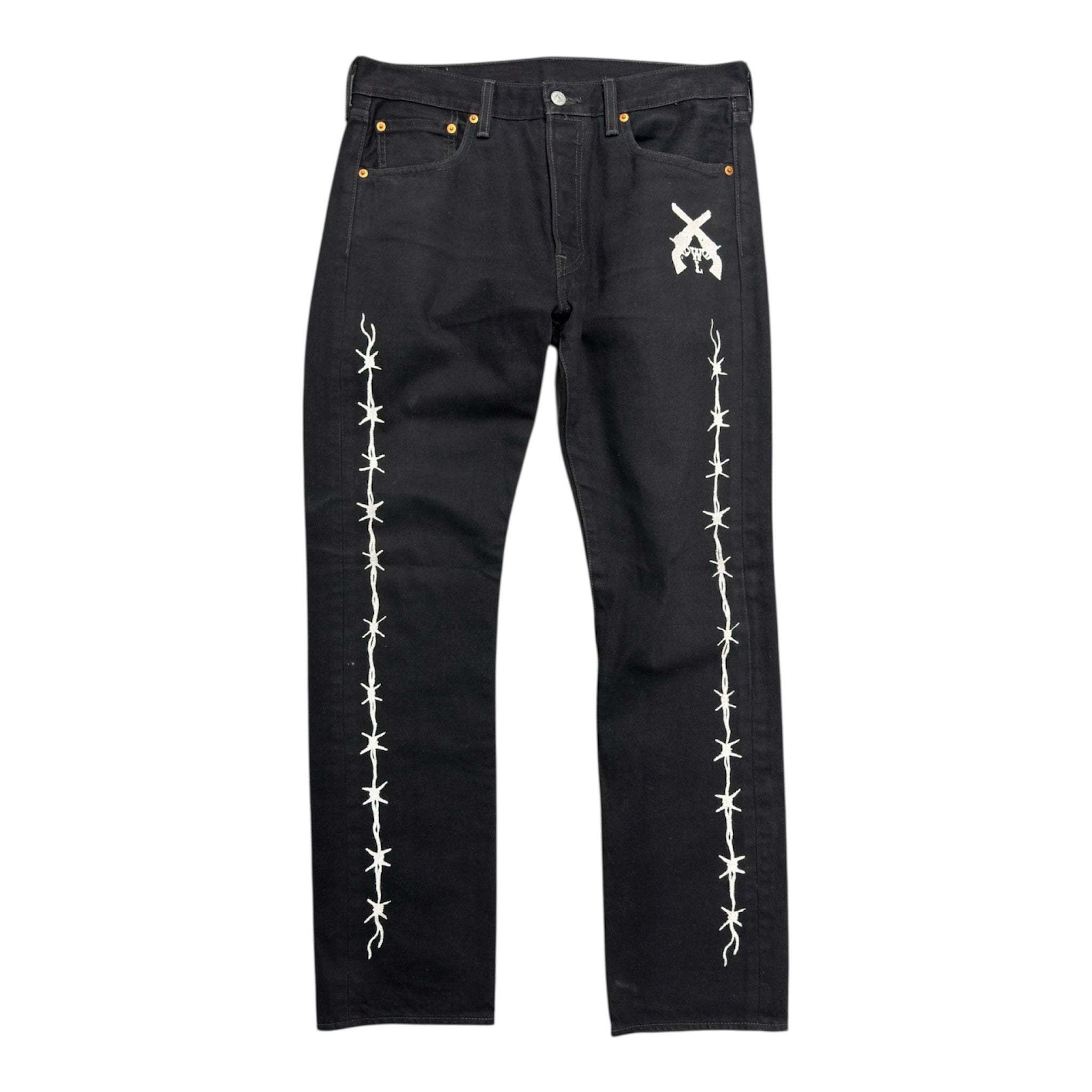 Warren Lotas Barbed Wire Black Jeans SZ-32