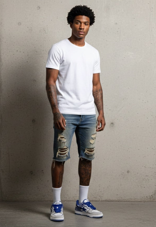 BAPE STA 93 Low – Blue & White (with OG Box) SZ-43