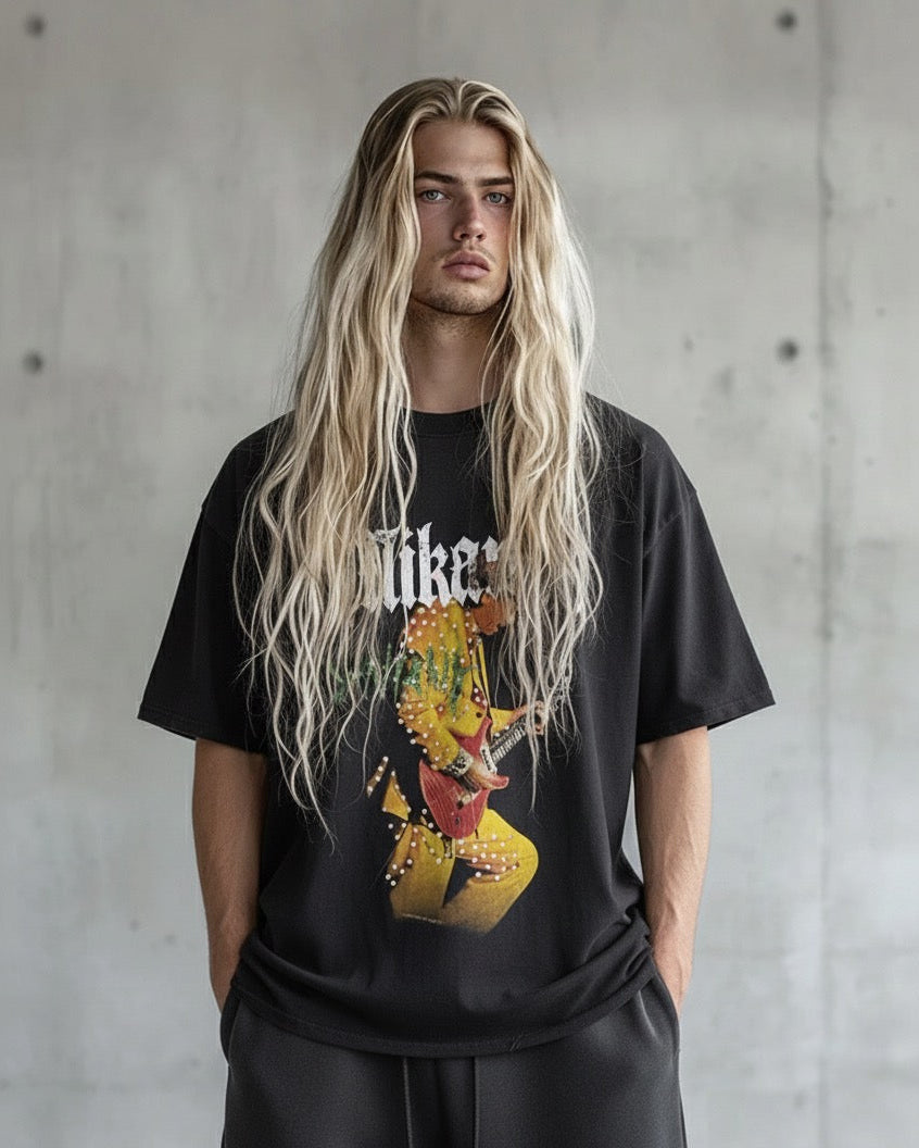 MIKAMI × Santana — One-of-One Crystal Tee XL