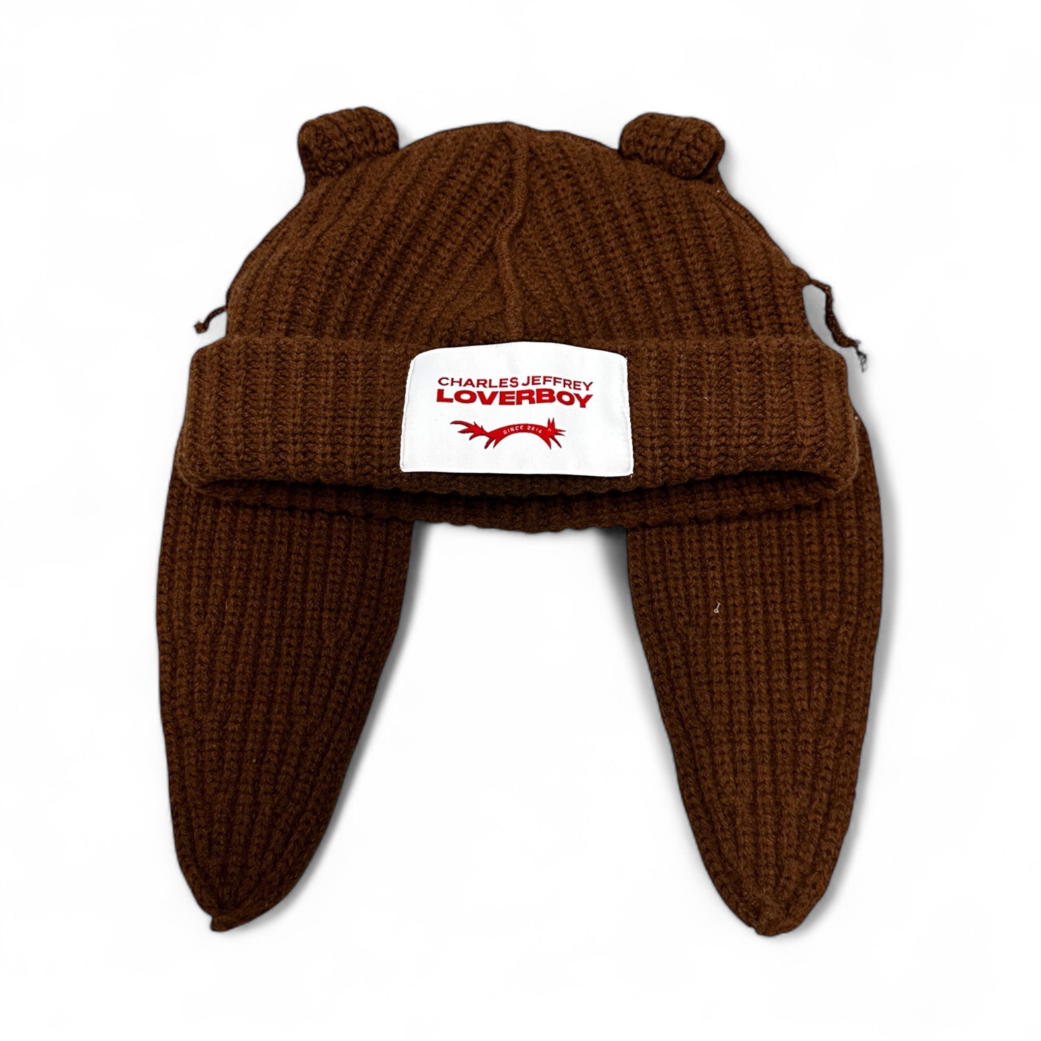 Charles Jeffrey Loverboy Brown Bunny Ear Beanie