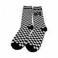 Amiri Checkerboard Logo Socks – Black/White
