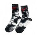Saint Mxxxxxx Tie-Dye Eye Socks – Black/Whit