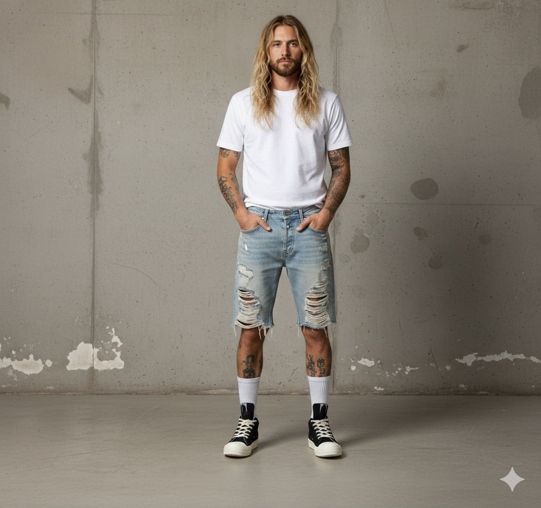 Rick Owens DRKSHDW Mule Denim “Black & Milk”