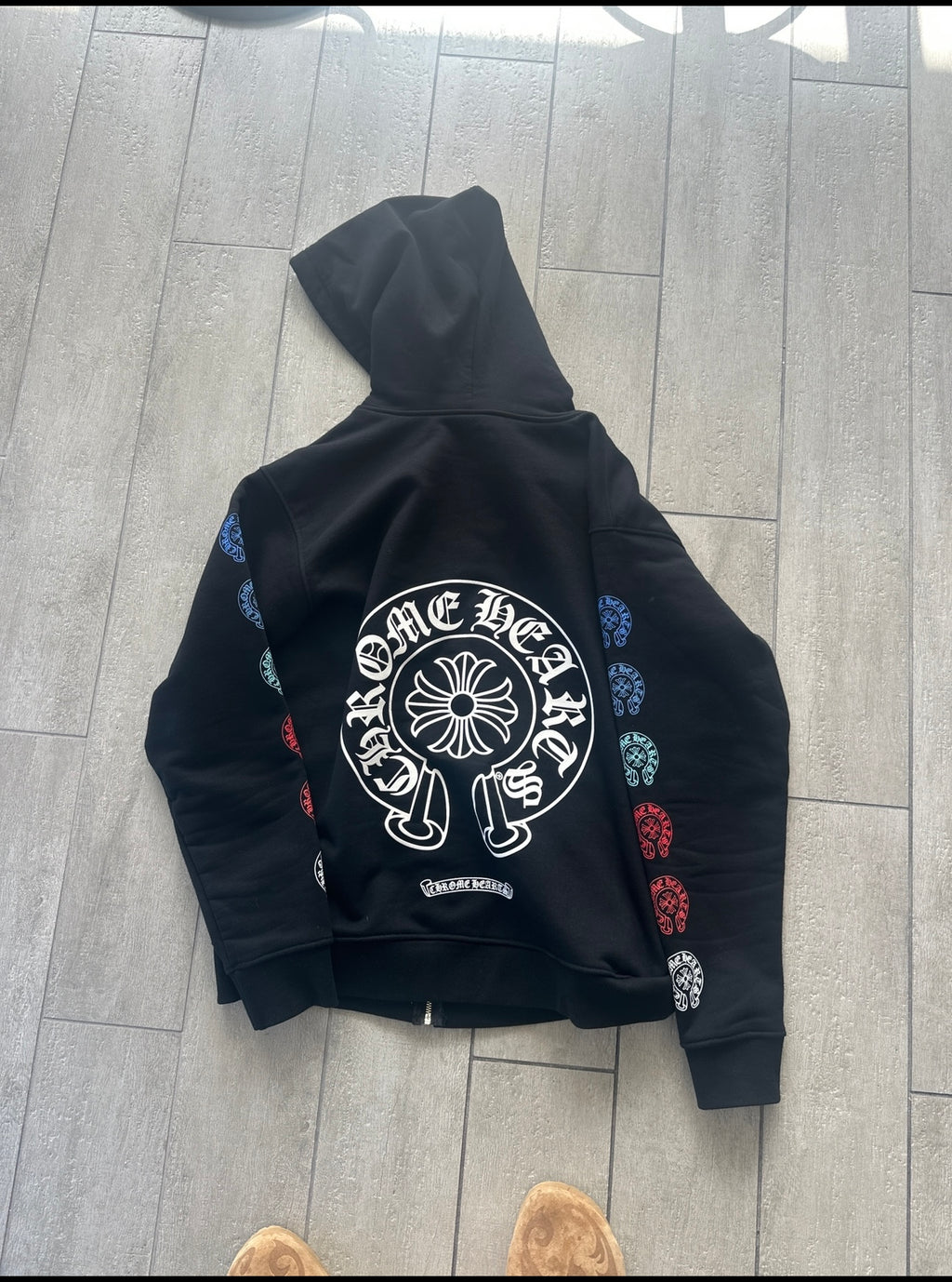 Chrome Hearts Multi-Color Horseshoe Zip Hoodie – Black SZ-L