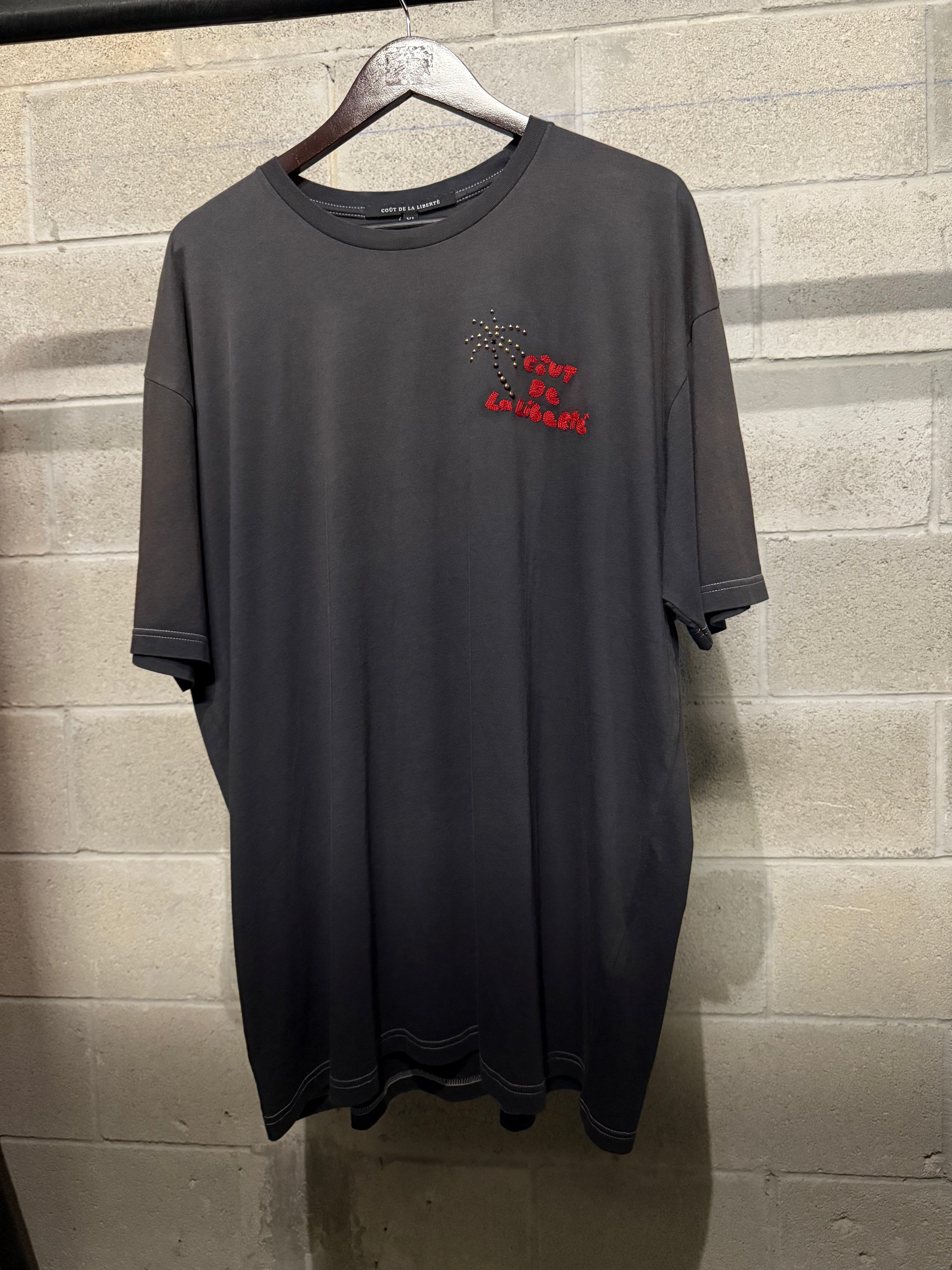 Cuir de la Liberté Palm Studded Tee – Black (XL)