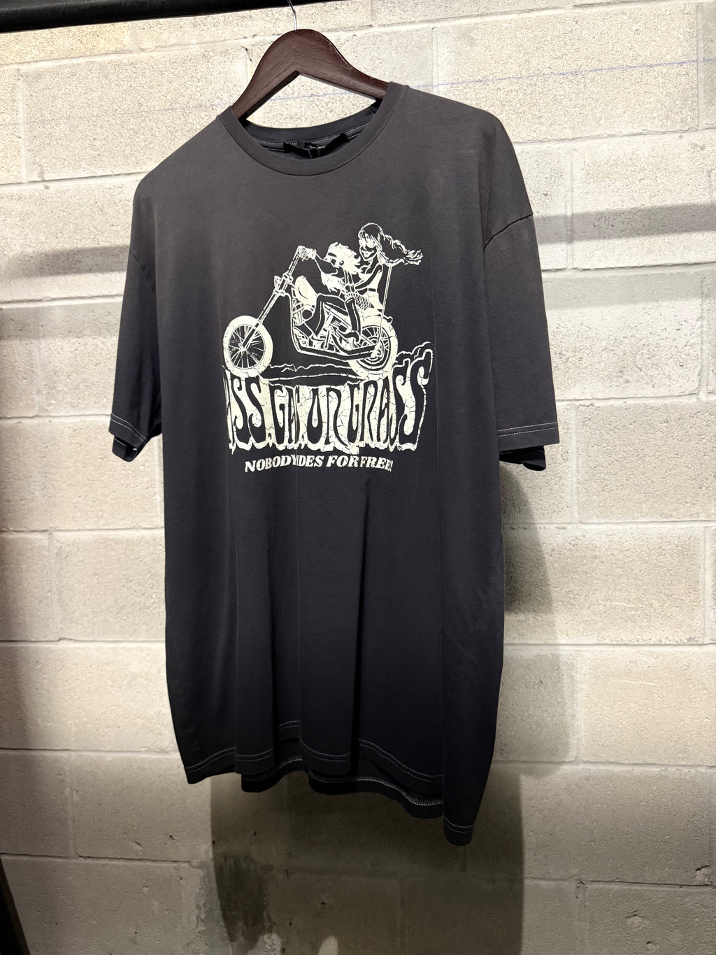 Cuir de la Liberté "Nobody Rides for Free" Tee Sz-L