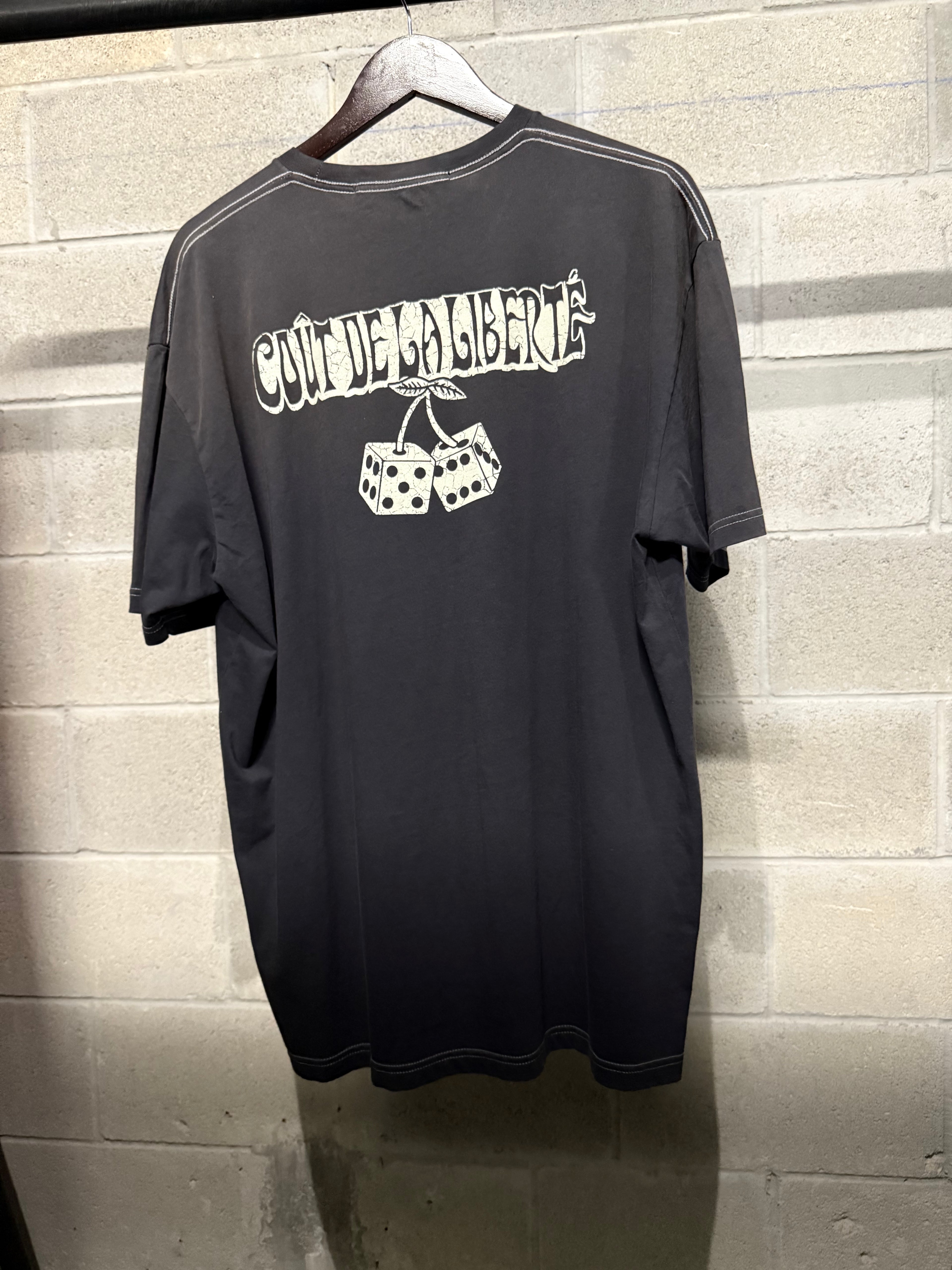 Cuir de la Liberté "Nobody Rides for Free" Tee Sz-L