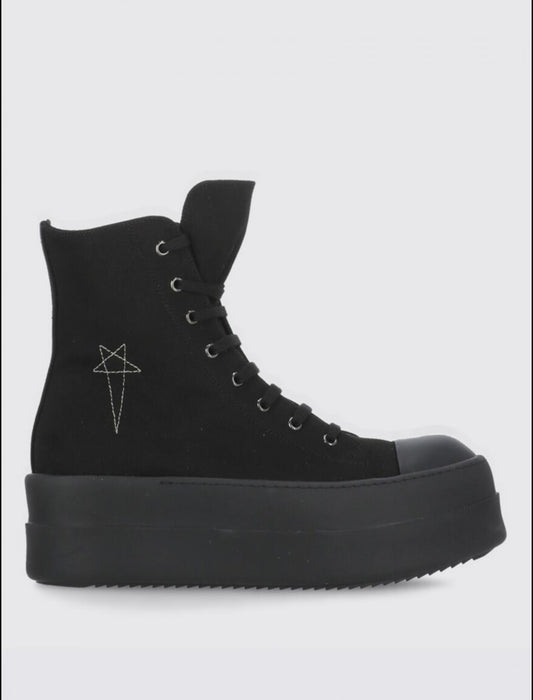 rick owens drkshdw abstract high – triple black SZ-41