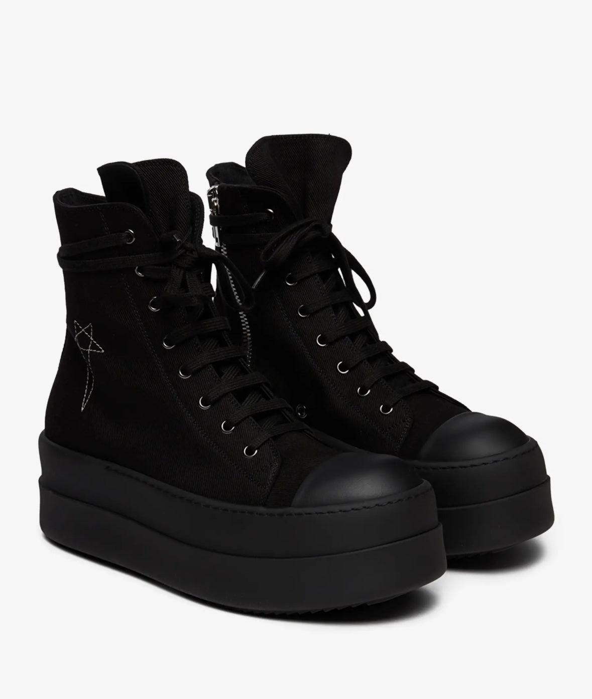 rick owens drkshdw abstract high – triple black SZ-41