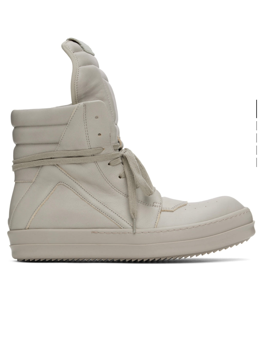 rick owens geobasket – pearl grey leather SZ-41.5