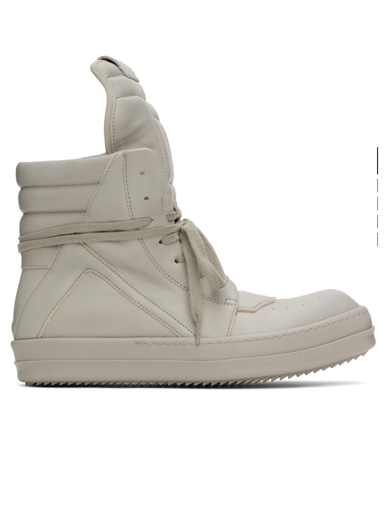 rick owens geobasket – pearl grey leather SZ-41.5