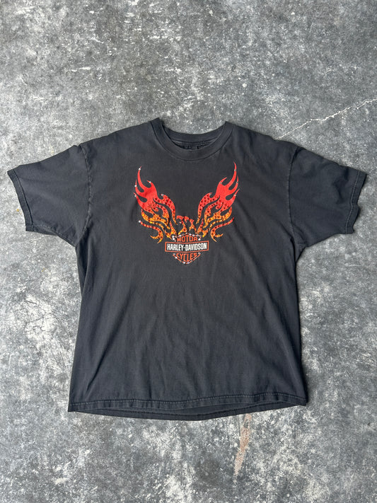 Custom Vintage Flame Tee – Premium Crystal Accents SZ-XL