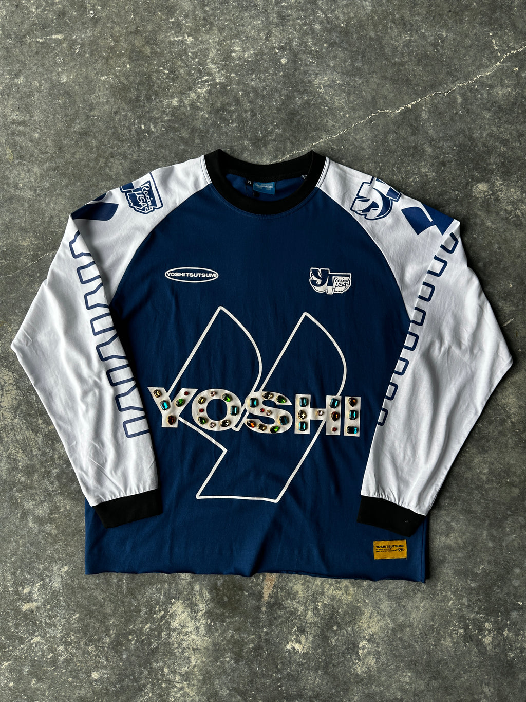 Yoshi Long Sleeve Racing Jersey – Blue/White – Size XL