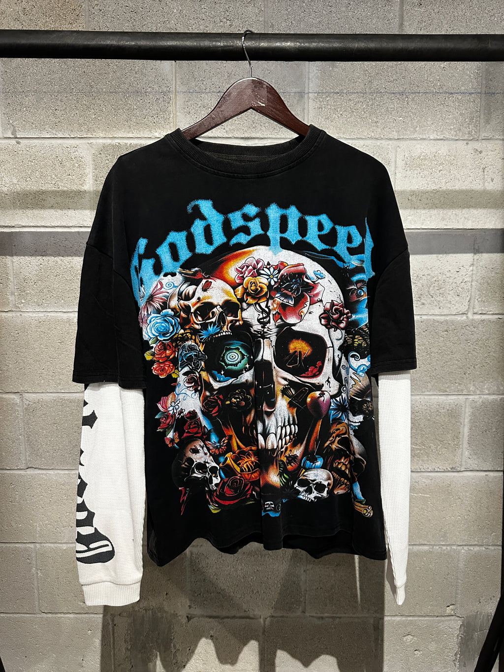 Godspeed "Floral Skull" Tee – Black (L)