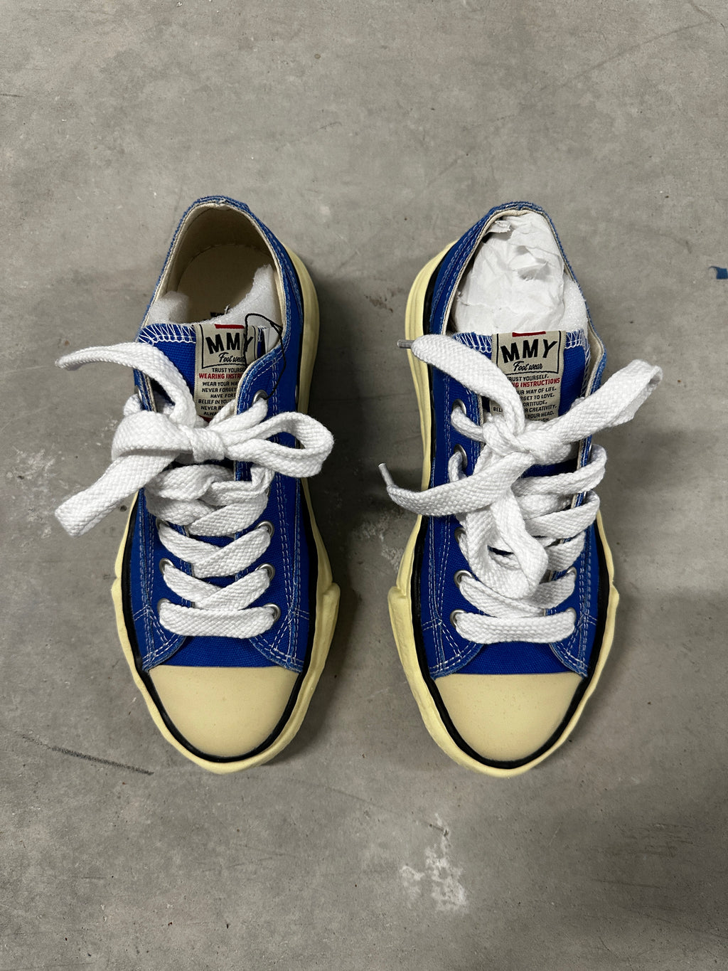 Maison Mihara Yasuhiro Blakey Low "Royal Blue" – Size 41