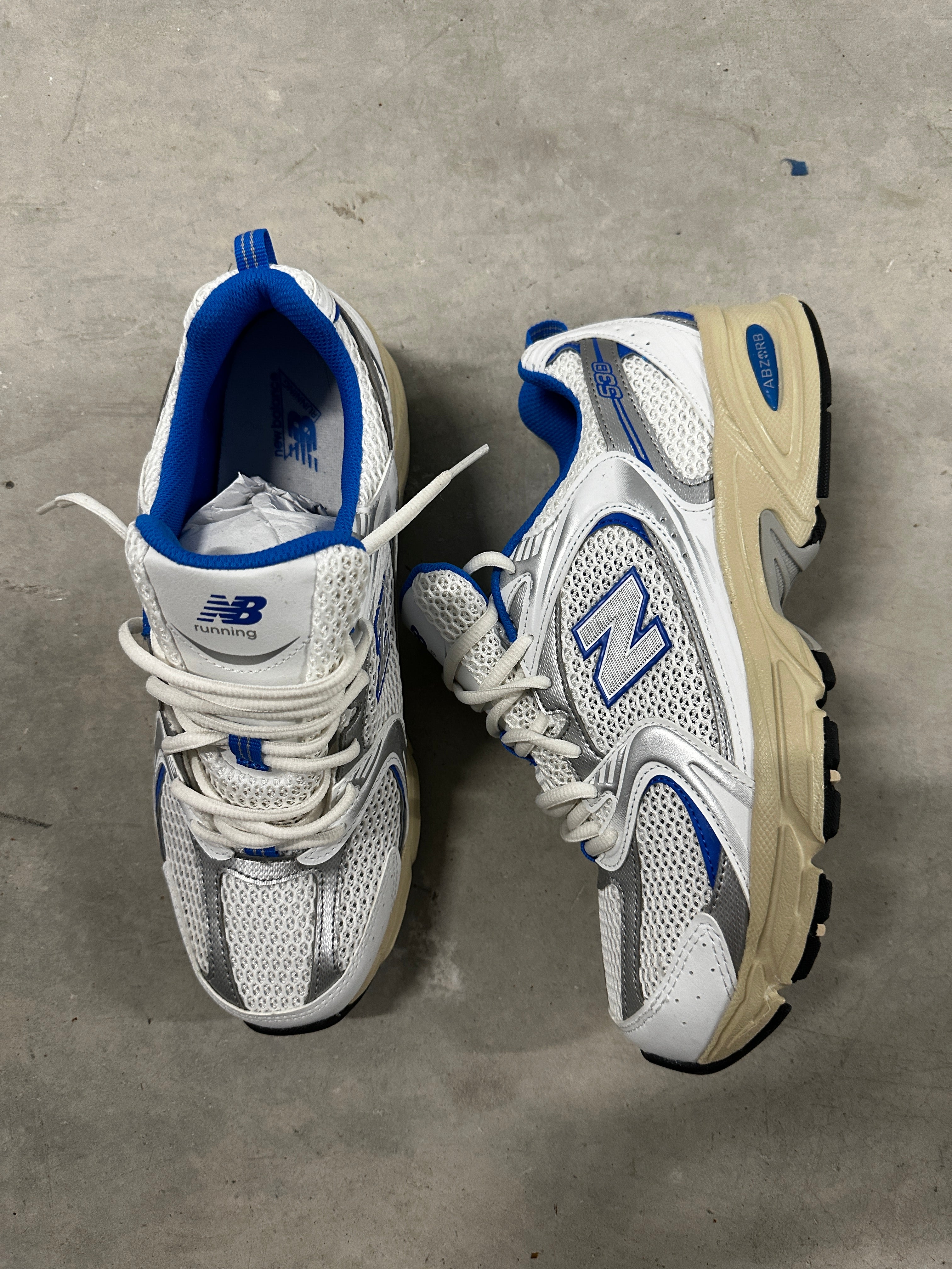 New Balance 530 "White/Silver/Blue" – Size 42.5