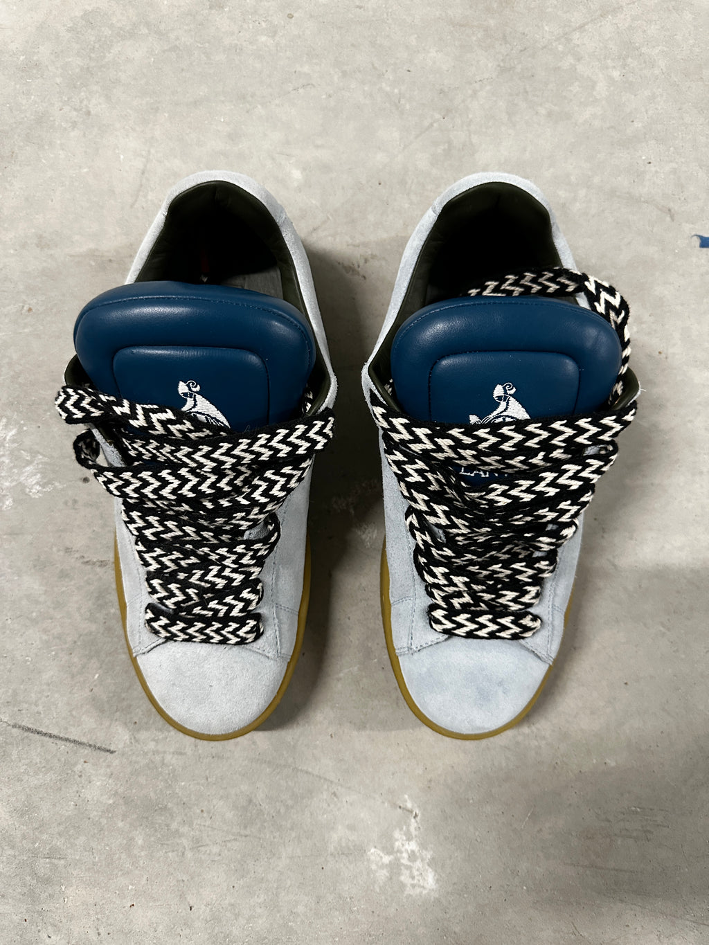 Lanvin Suede Low-Top "Blue/Navy" – Size 41