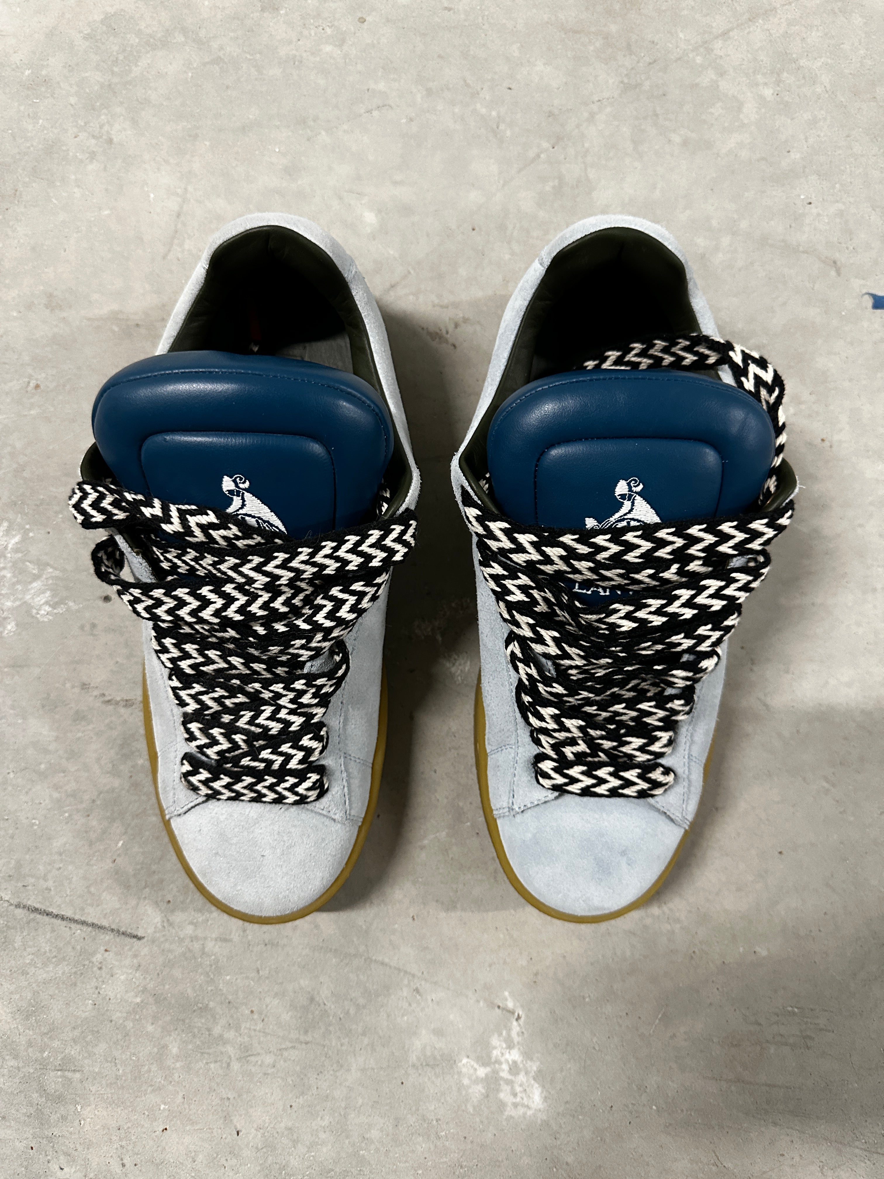 Lanvin Suede Low-Top "Blue/Navy" – Size 41