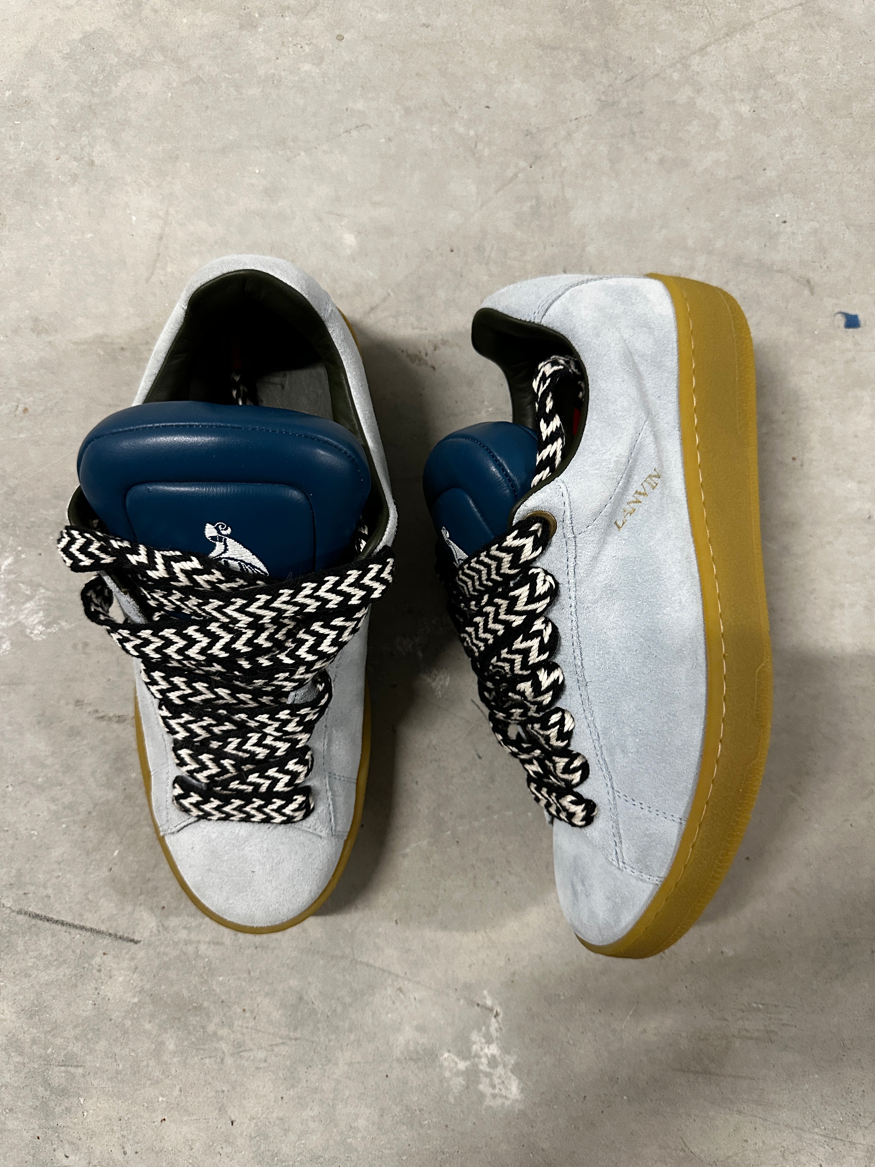 Lanvin Suede Low-Top "Blue/Navy" – Size 41
