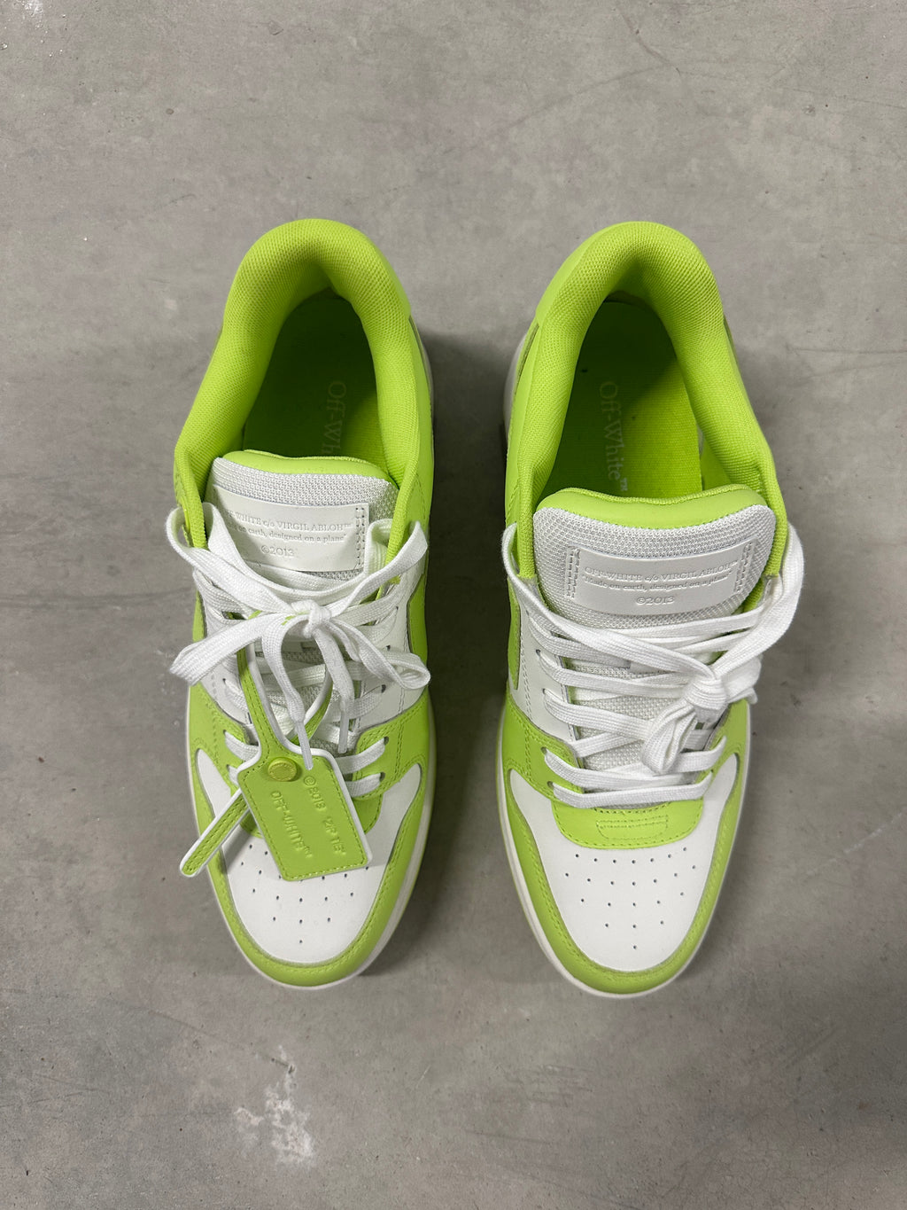 Off-White Out of Office OOO Sneaker "Volt Green/White" – Size 44