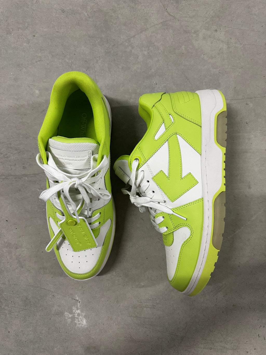 Off-White Out of Office OOO Sneaker "Volt Green/White" – Size 44