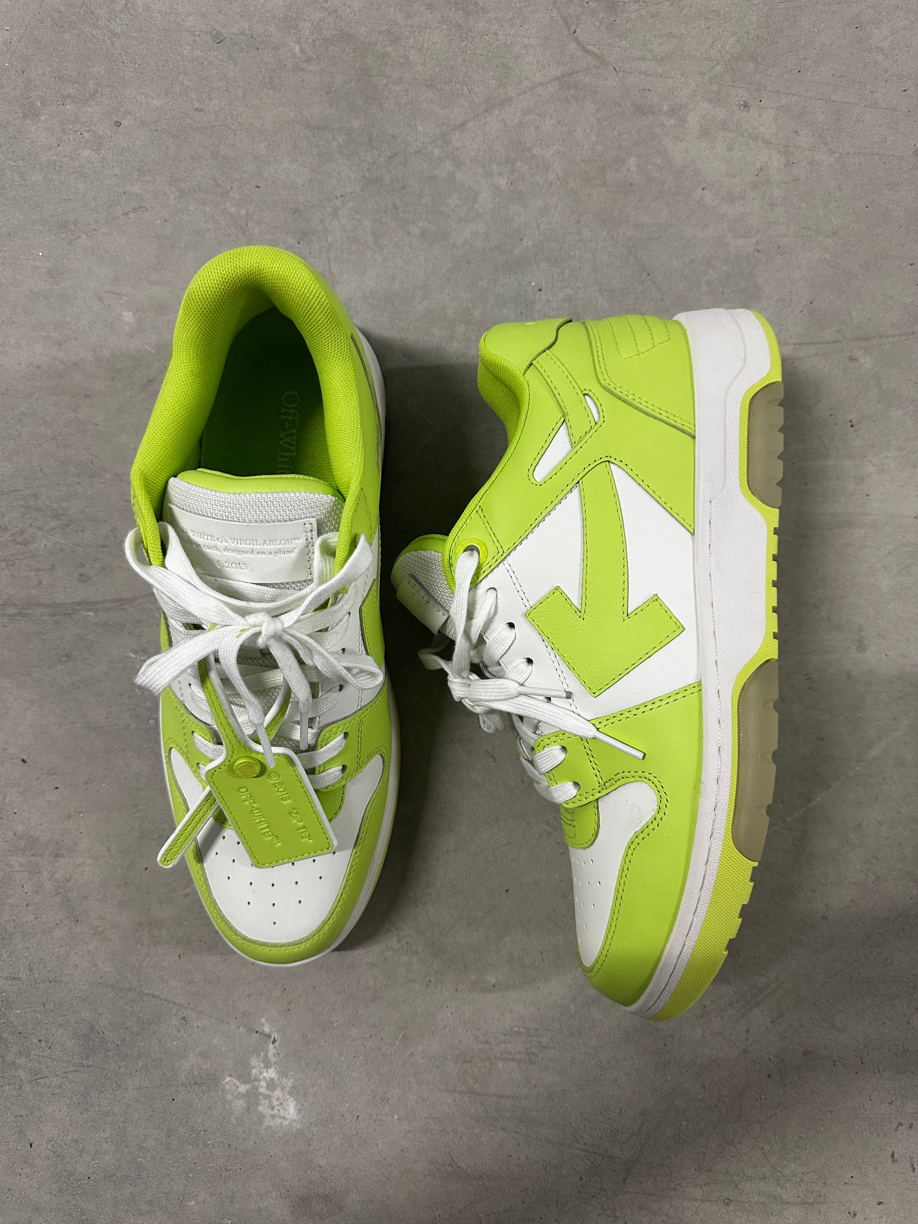 Off-White Out of Office OOO Sneaker "Volt Green/White" – Size 44