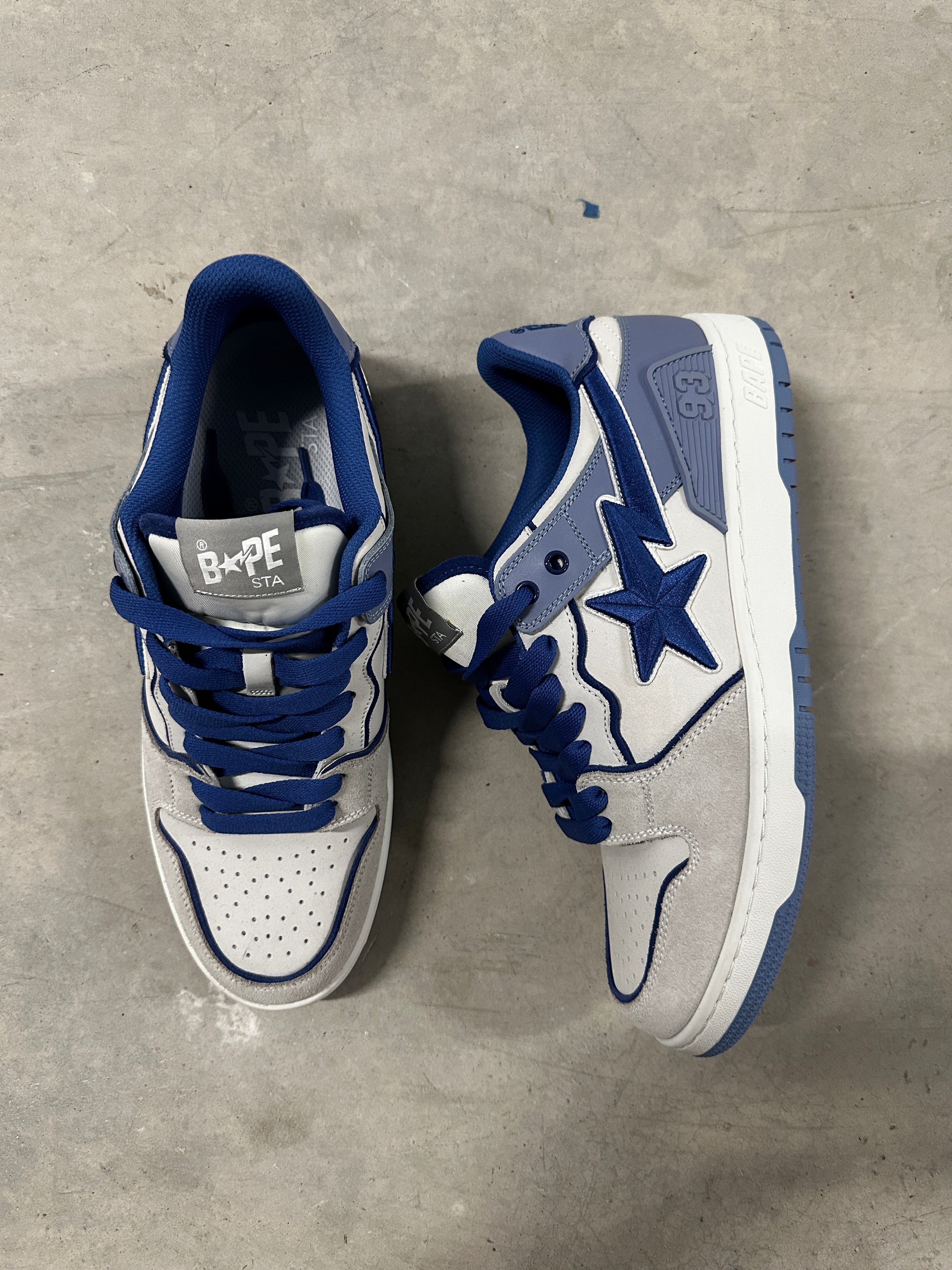 BAPE STA 93 Low "Grey/Blue" – Size 44