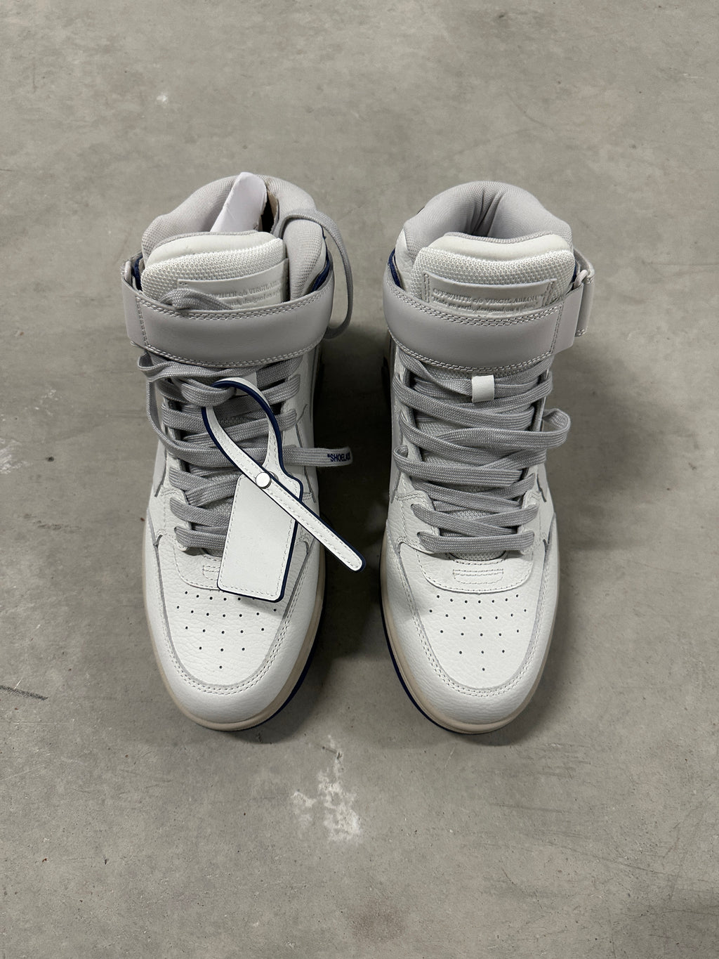 Off-White Out of Office Mid "White/Grey/Navy" – Size 41