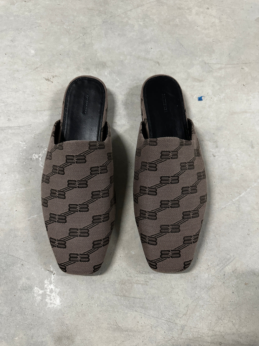 Balenciaga Monogram Mule "Brown/Black" – Size 42