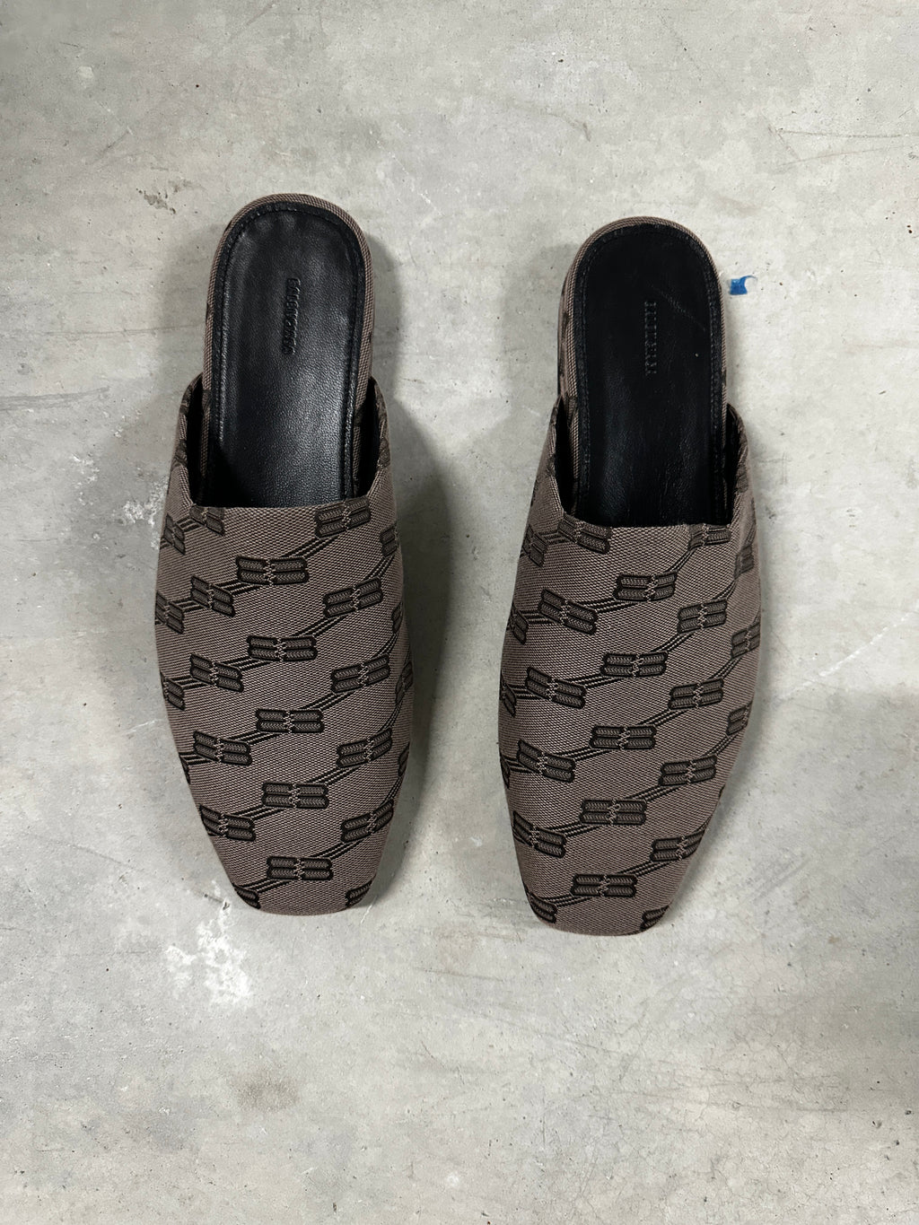 Balenciaga Monogram Mule "Brown/Black" – Size 42