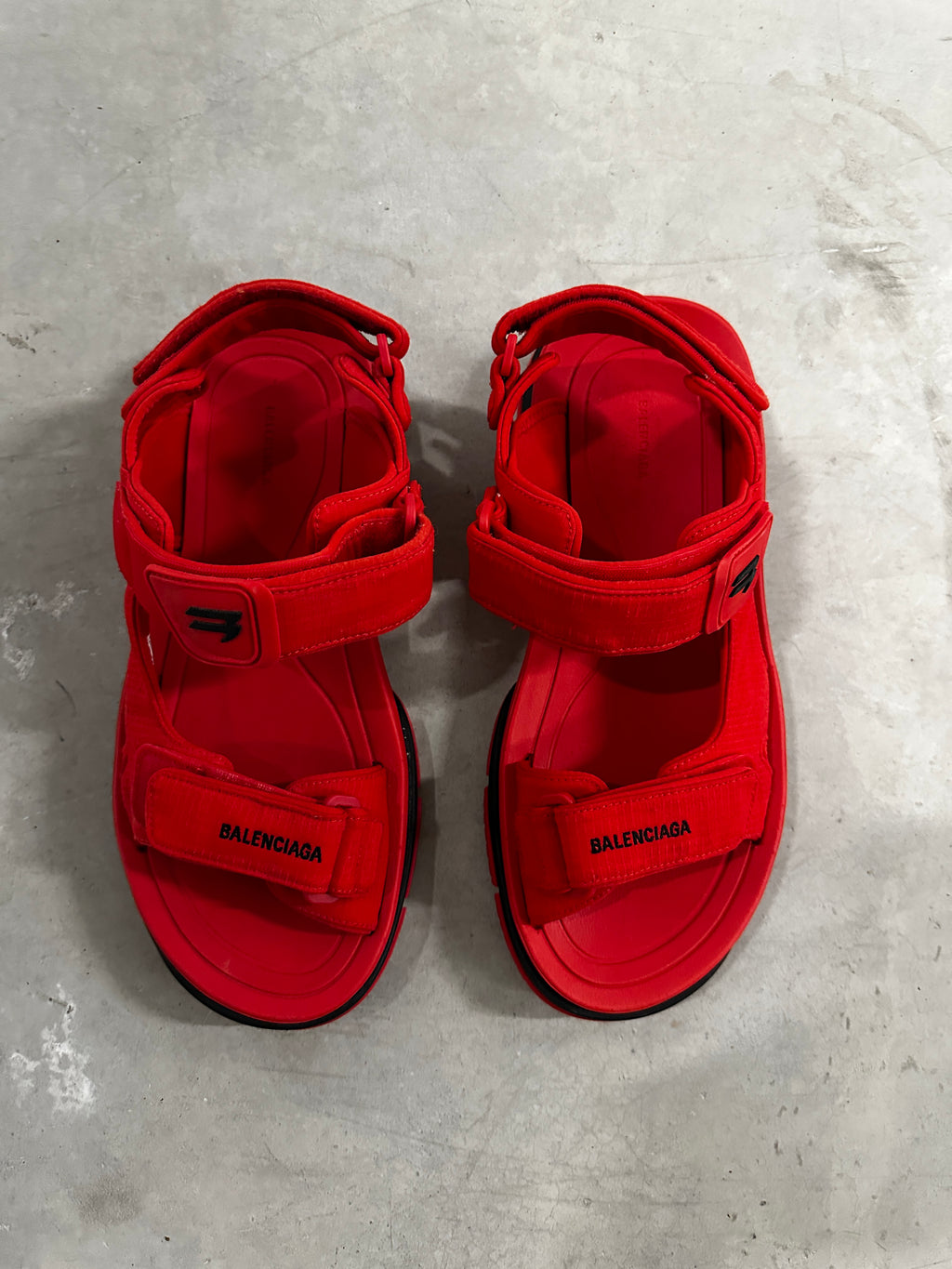 Balenciaga Track Sandal "Triple Red" – Size 43