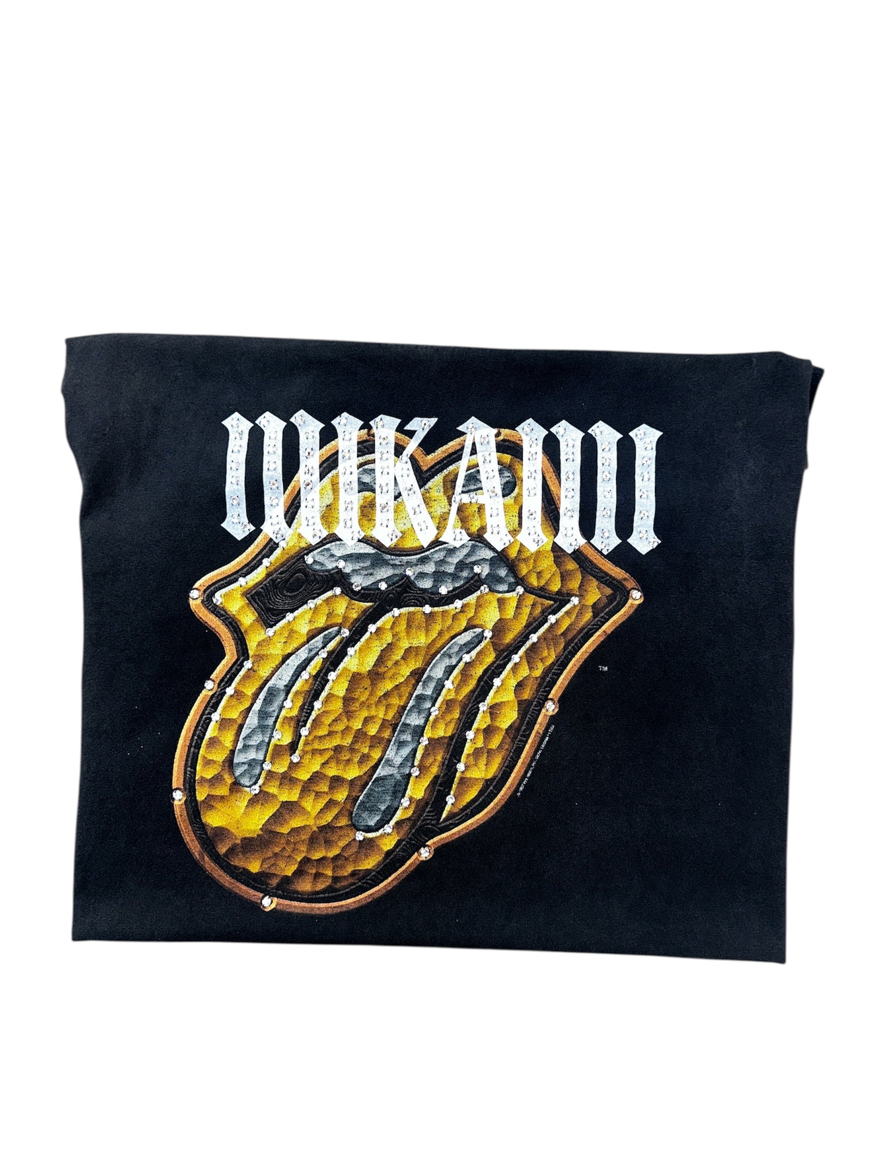 Mi Kami x Rolling Stones Vintage Rhinestone Cut-Off Tee – Size M