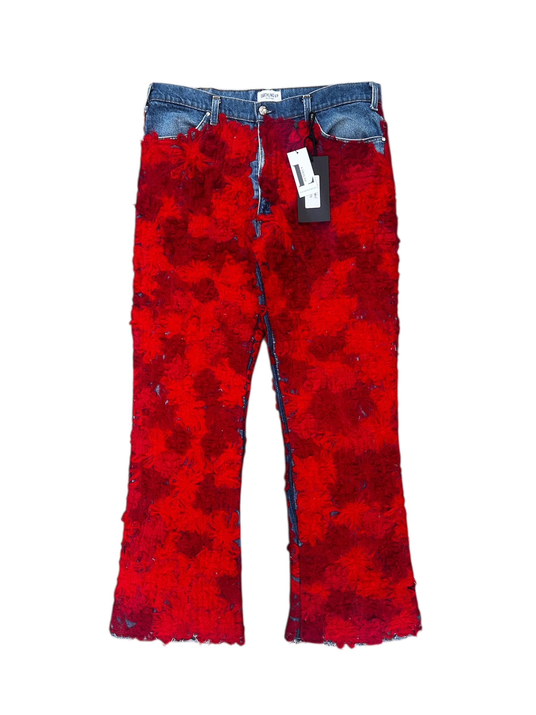 Earthling VIP Floral Denim "Red/Blue" – Size 36